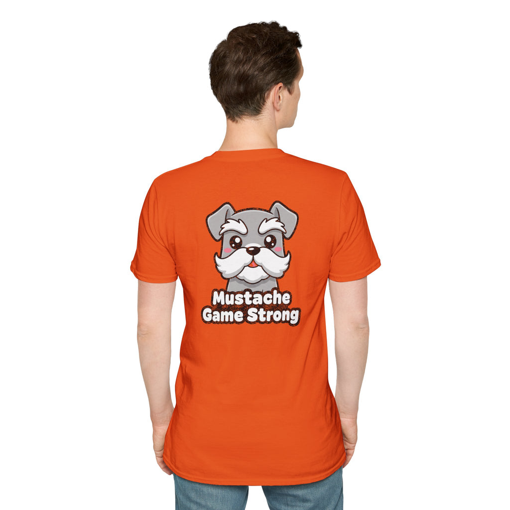 Cute Schnauzer Shirt Mustache Game Strong Funny Dog Lover Unisex Softstyle Tee Gift