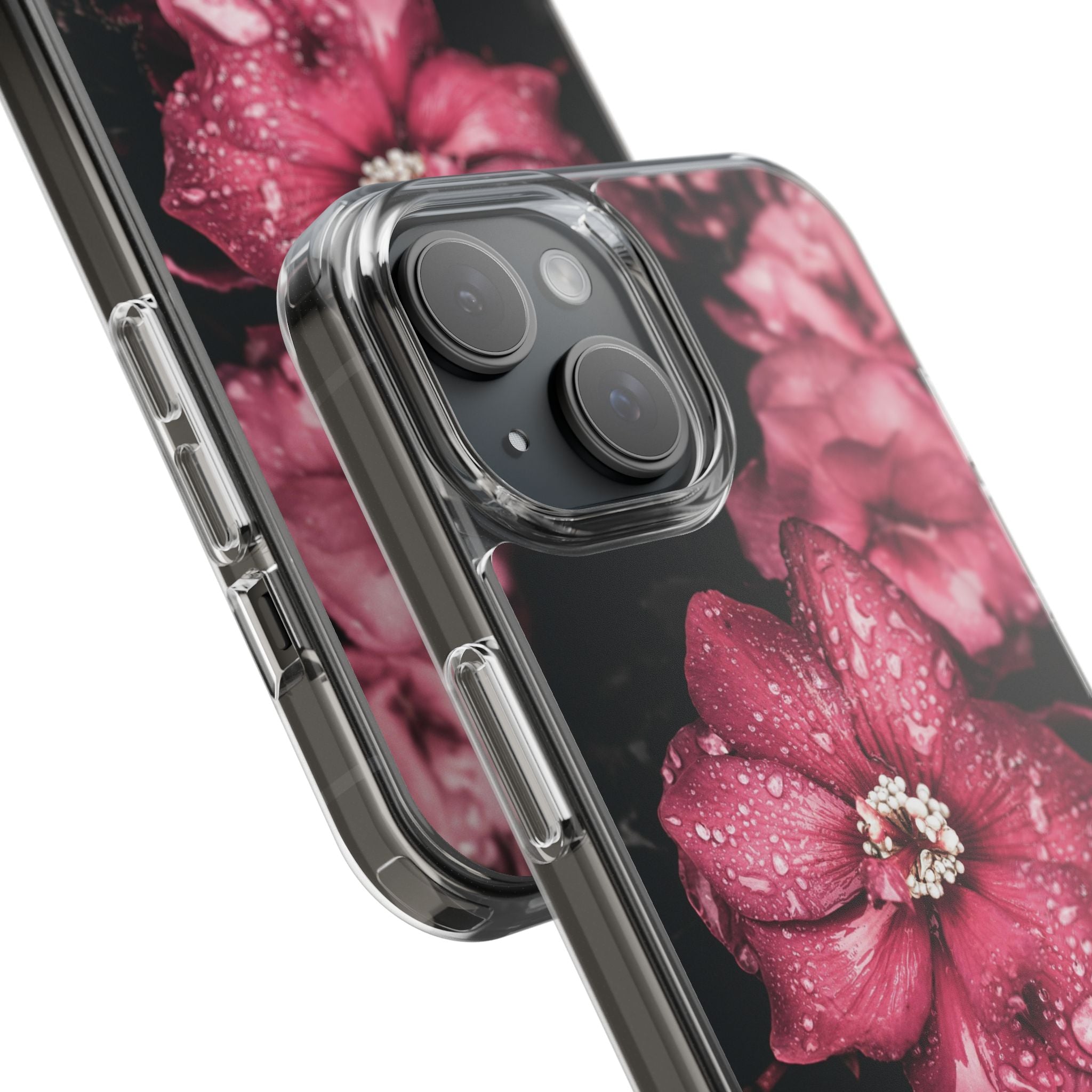 Pink Flowers Clear Cases iPhone Case Samsung Phone Case Unique Gift Cute Phone Cover Unique iPhone 17 Pro Max Phone Case