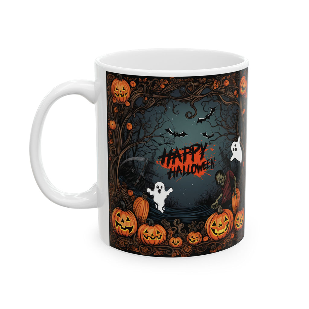 Happy Halloween Cool Funny Coffee Mug Gift For Friends Pumpkin Spooky Boo 11oz