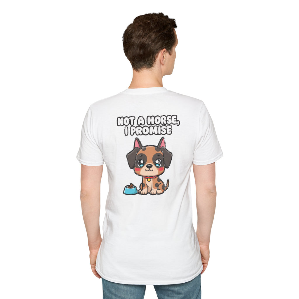 Cute Great Dane Shirt Not A Horse, I Promise Funny Dog Lover Unisex Softstyle Tee Gift