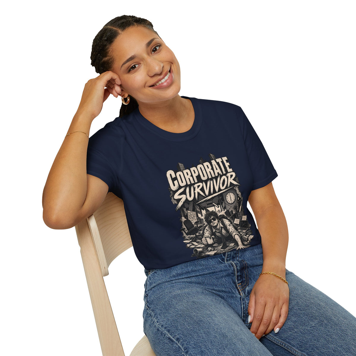 Funny Dark Humor Tshirt — Funny Office Tshirt Dark Humor Graphic Tee Unique Coworker Gift CORPORATE SURVIVOR Shirt