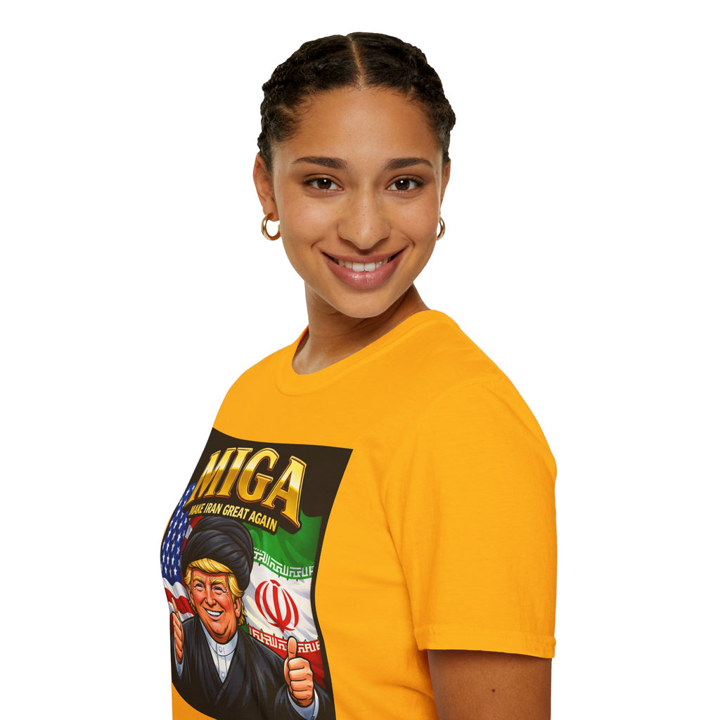 Funny Trump Iranian Flag Shirt Make Iran Great Again MIGA Softstyle T-Shirt Best