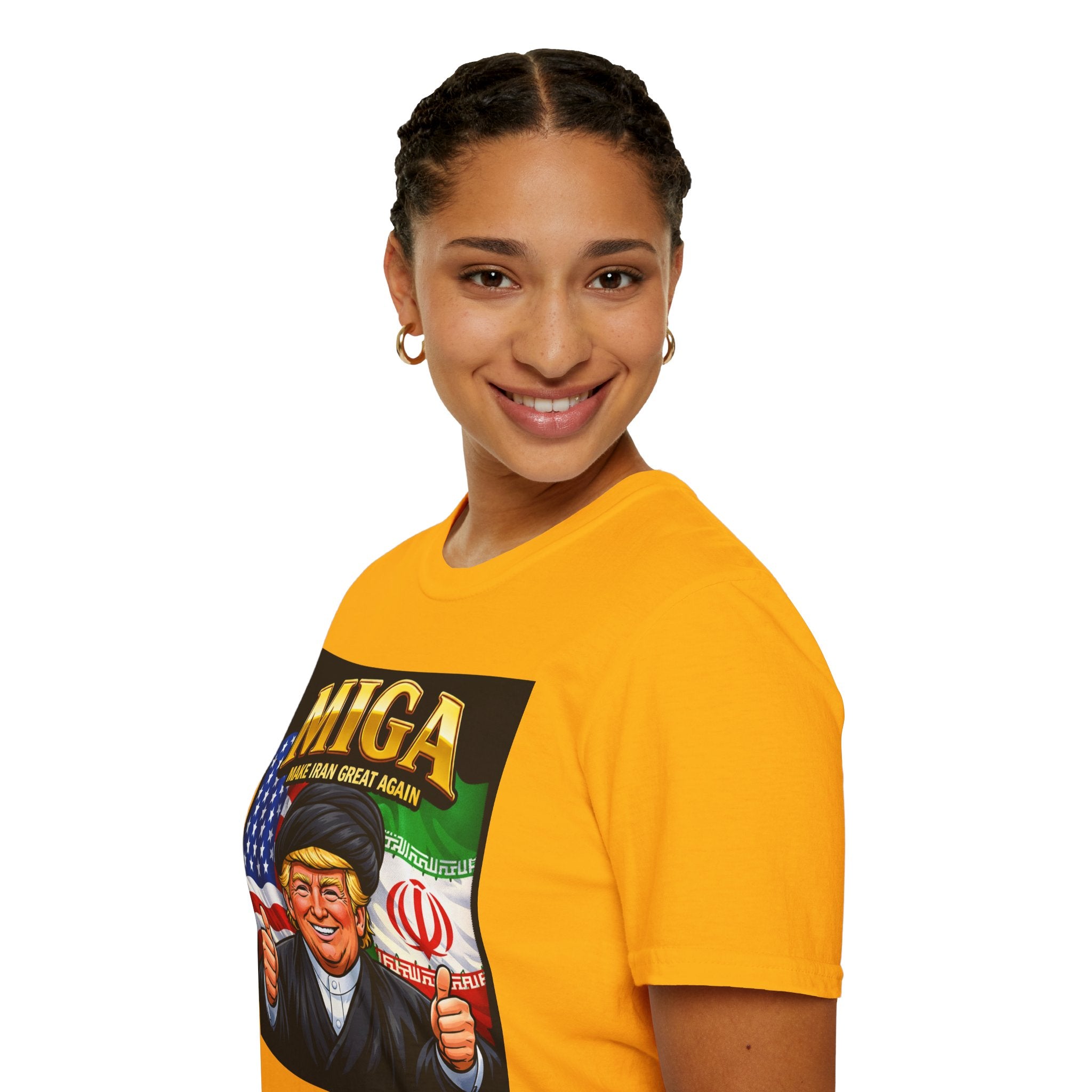 Funny Trump Iranian Flag Shirt Make Iran Great Again MIGA Softstyle T-Shirt Best
