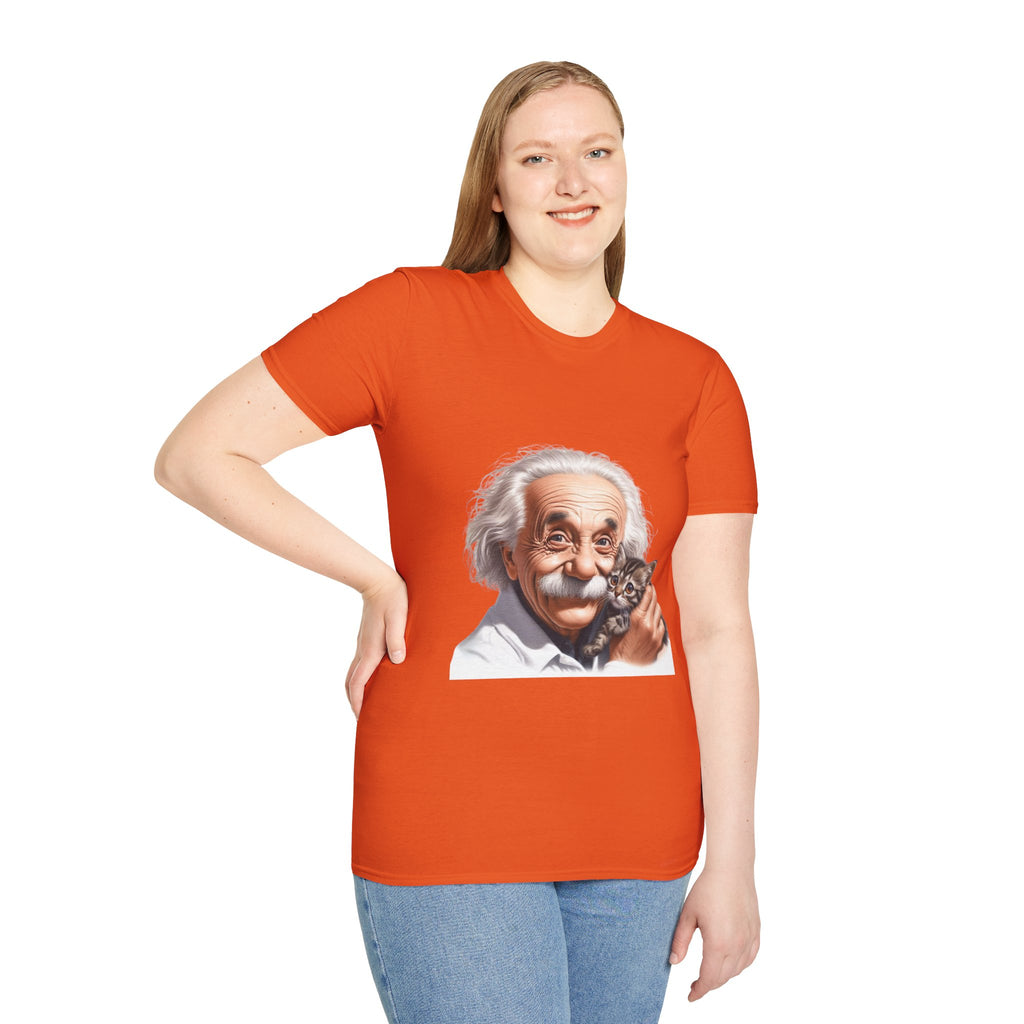 Funny Albert Einstein T-Shirt Unisex Softstyle T-Shirt Cotton Unique Gift German