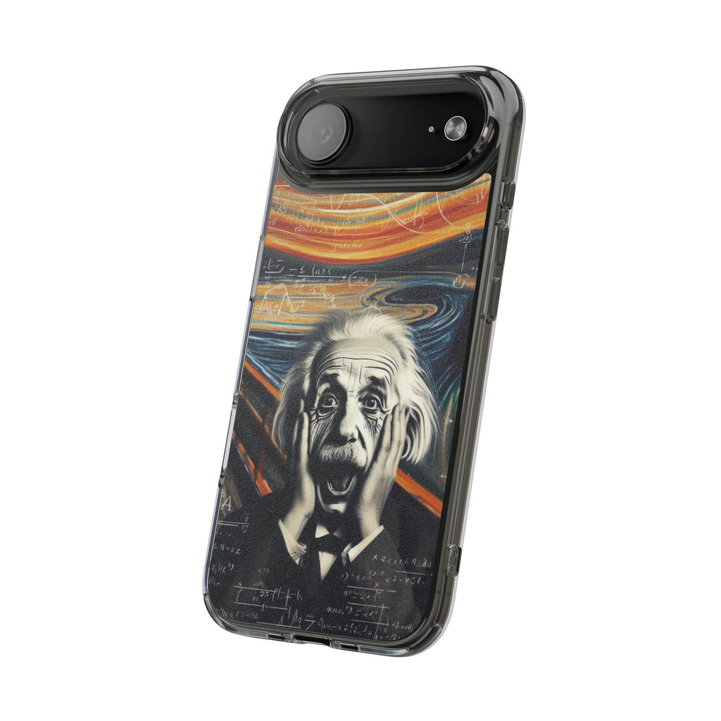 Funny Einstein Clear Phone Cases Edvard Munch Scream Unique iPhone Samsung Cases
