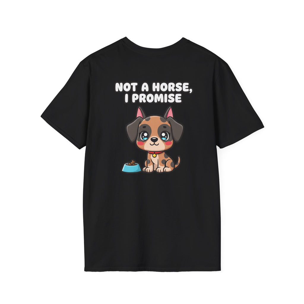 Cute Great Dane Shirt Not A Horse, I Promise Funny Dog Lover Unisex Softstyle Tee Gift