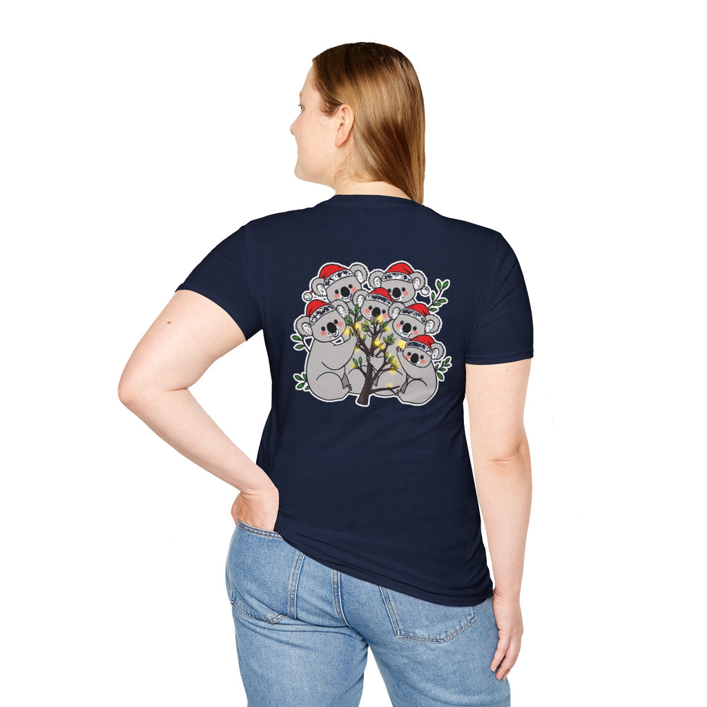 Cute Christmas Koalas Shirt Funny Santa Hat Unisex Softstyle Tee Unique Shirt Gift