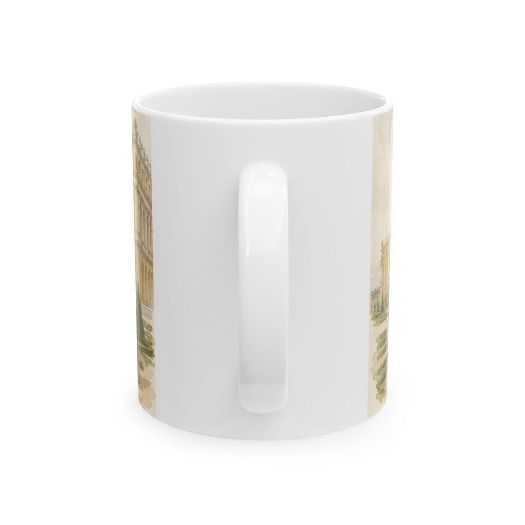 Palace of Versailles Mug Elegant Watercolor French Garden Coffee Cup Gift Ceramic Travel Mug