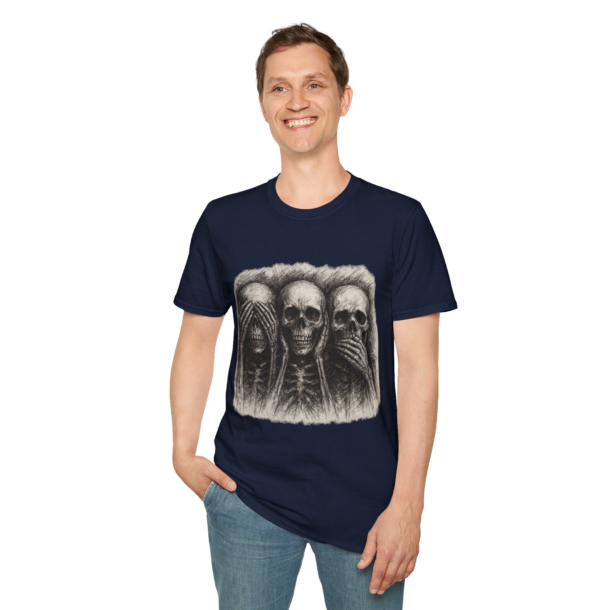 Mens Skull T-shirt Graphic Tees Skeleton Apparel Clothing Skulls Accessories Best Gift