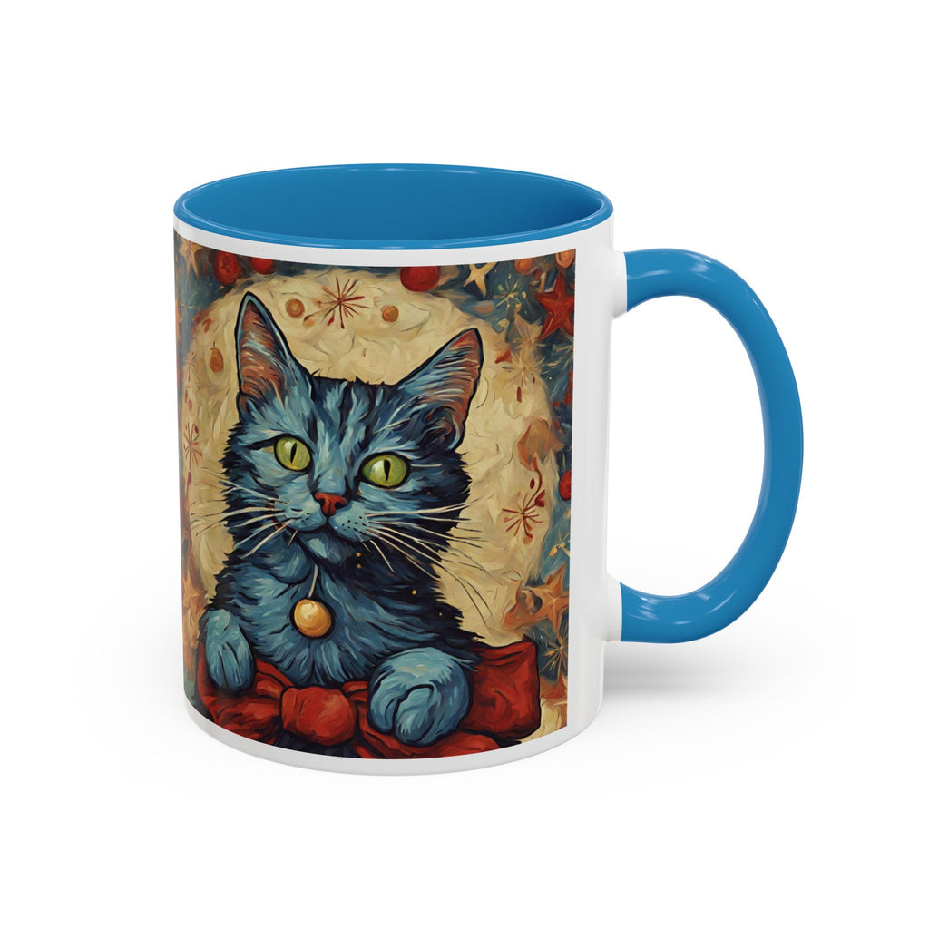 Christmas Mug Cat Mug Mom Lover Van Gogh Art Funny Coffee Tea Ceramic Mug