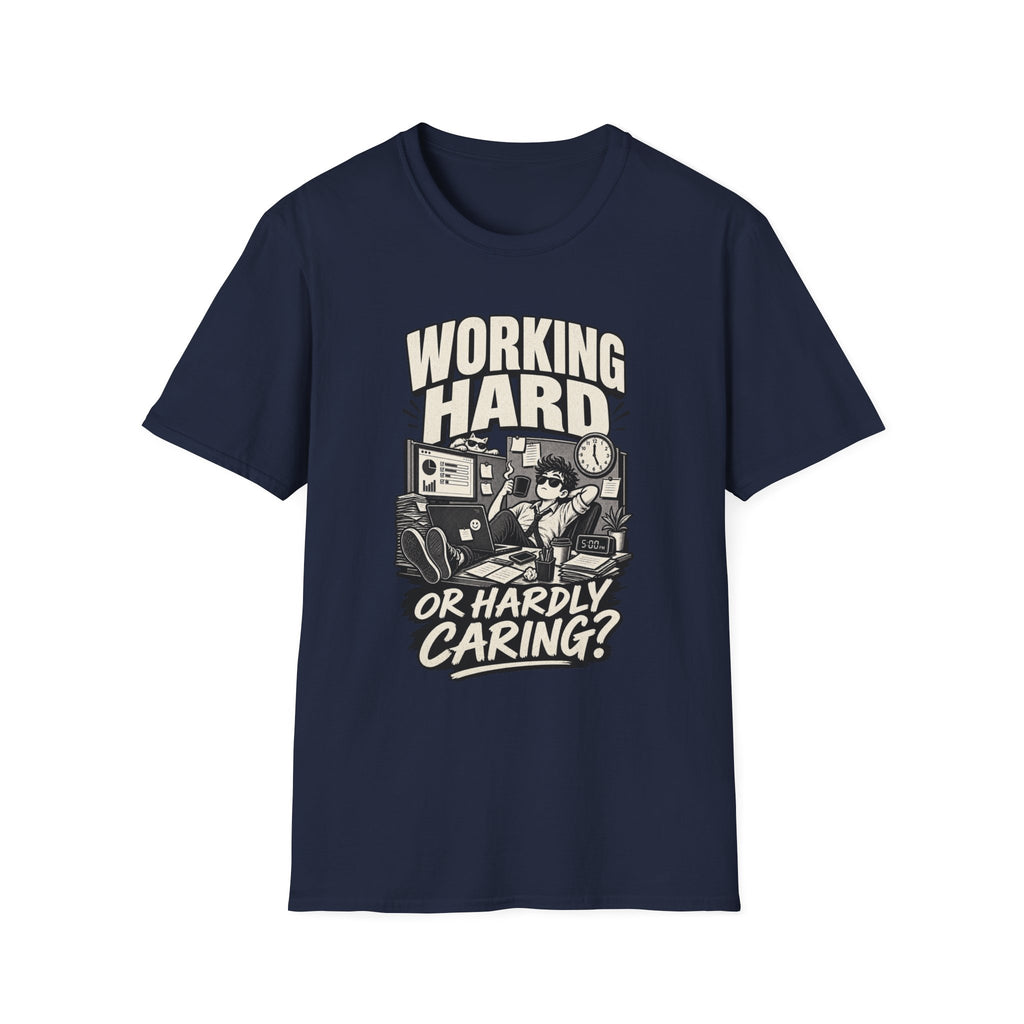 Funny Dark Humor Tshirt — Funny Office Tshirt Dark Humor Graphic Tee Unique Coworker Gift WORKING HARD Shirt