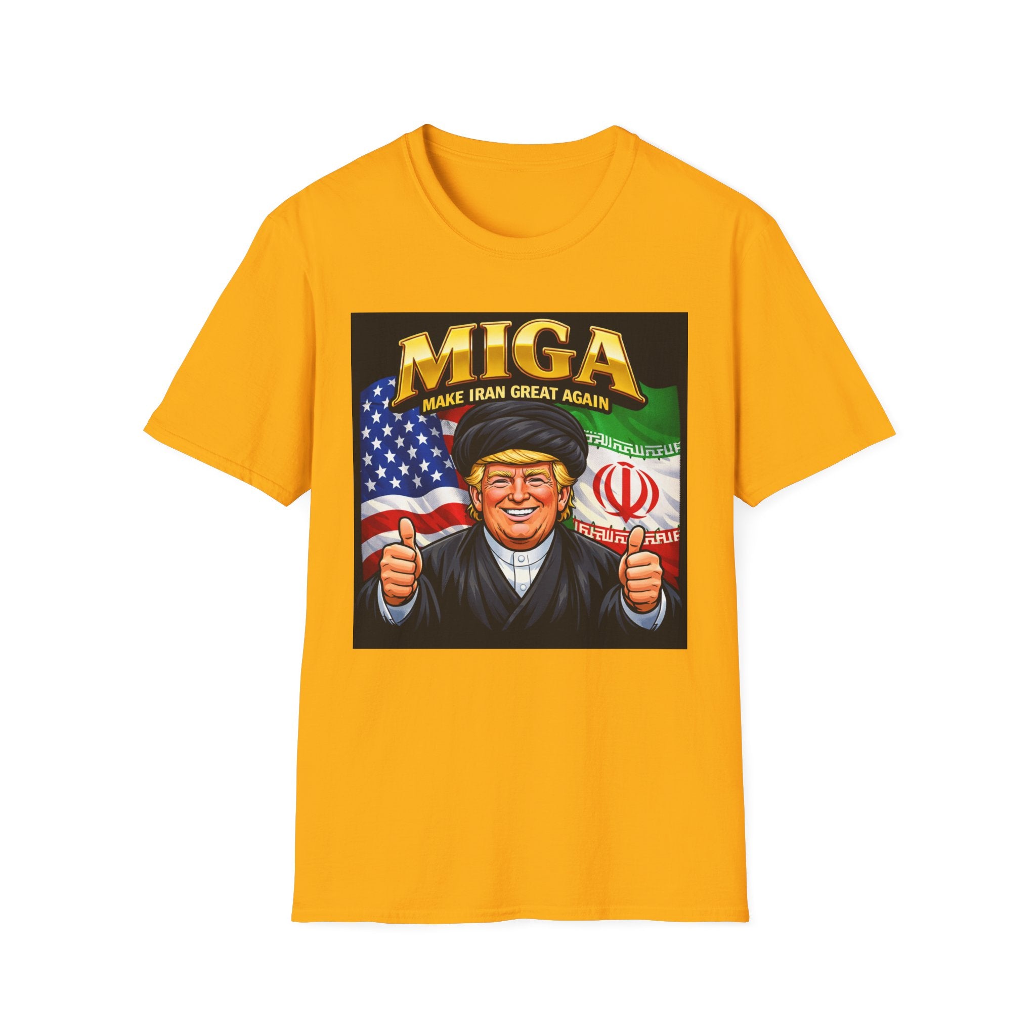 Funny Trump Iranian Flag Shirt Make Iran Great Again MIGA Softstyle T-Shirt Best