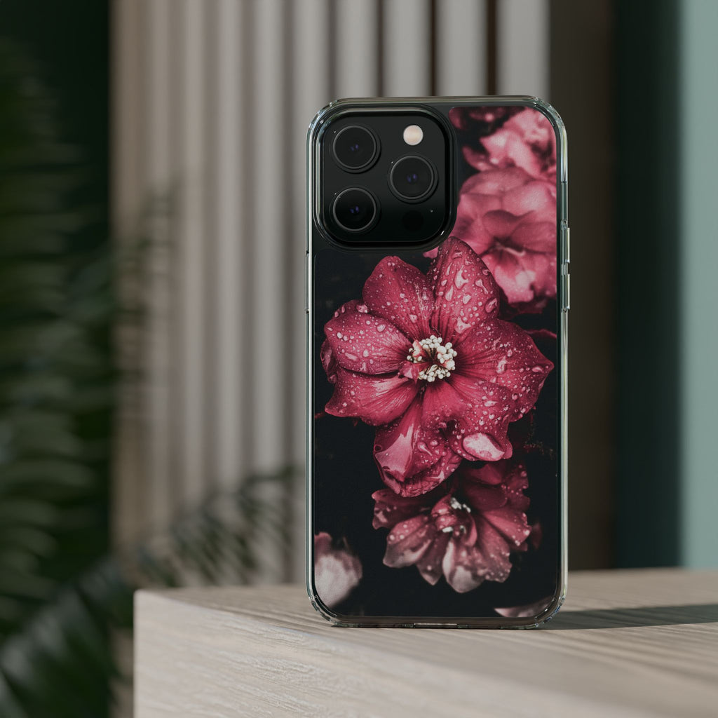 Pink Flowers Clear Cases iPhone Case Samsung Phone Case Unique Gift Cute Phone Cover Unique iPhone 17 Pro Max Phone Case