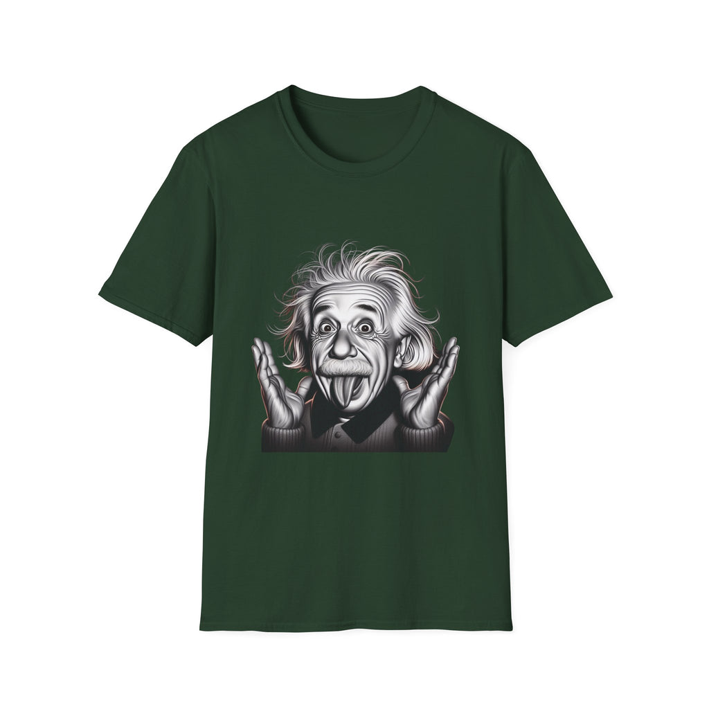 Funny Albert Einstein Print T-Shirt Unisex Softstyle T-Shirt Cotton Unique Gift
