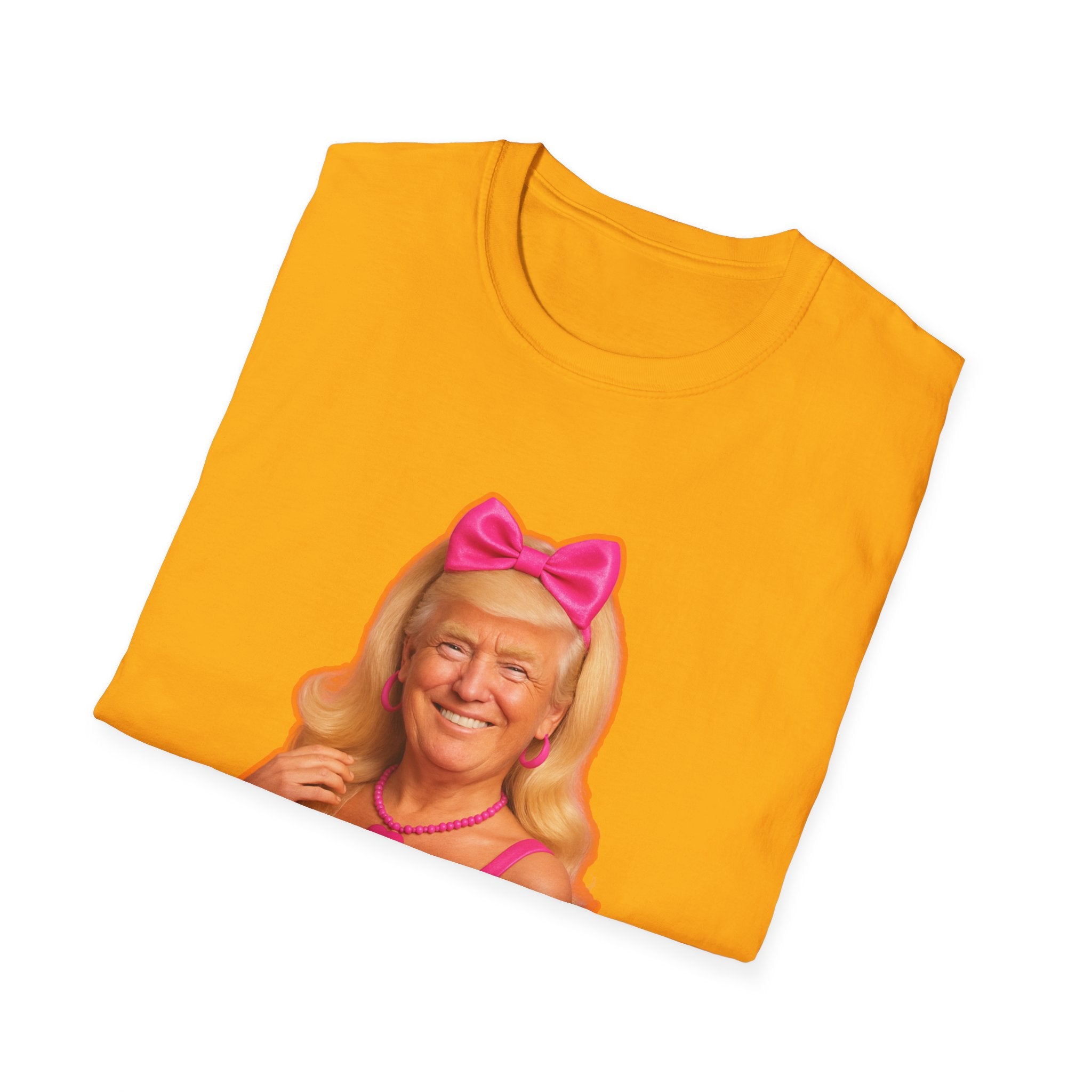 Funny Unique Donald Trump Barbie Unisex T-Shirt Best Gag Gift Cotton Print Soft