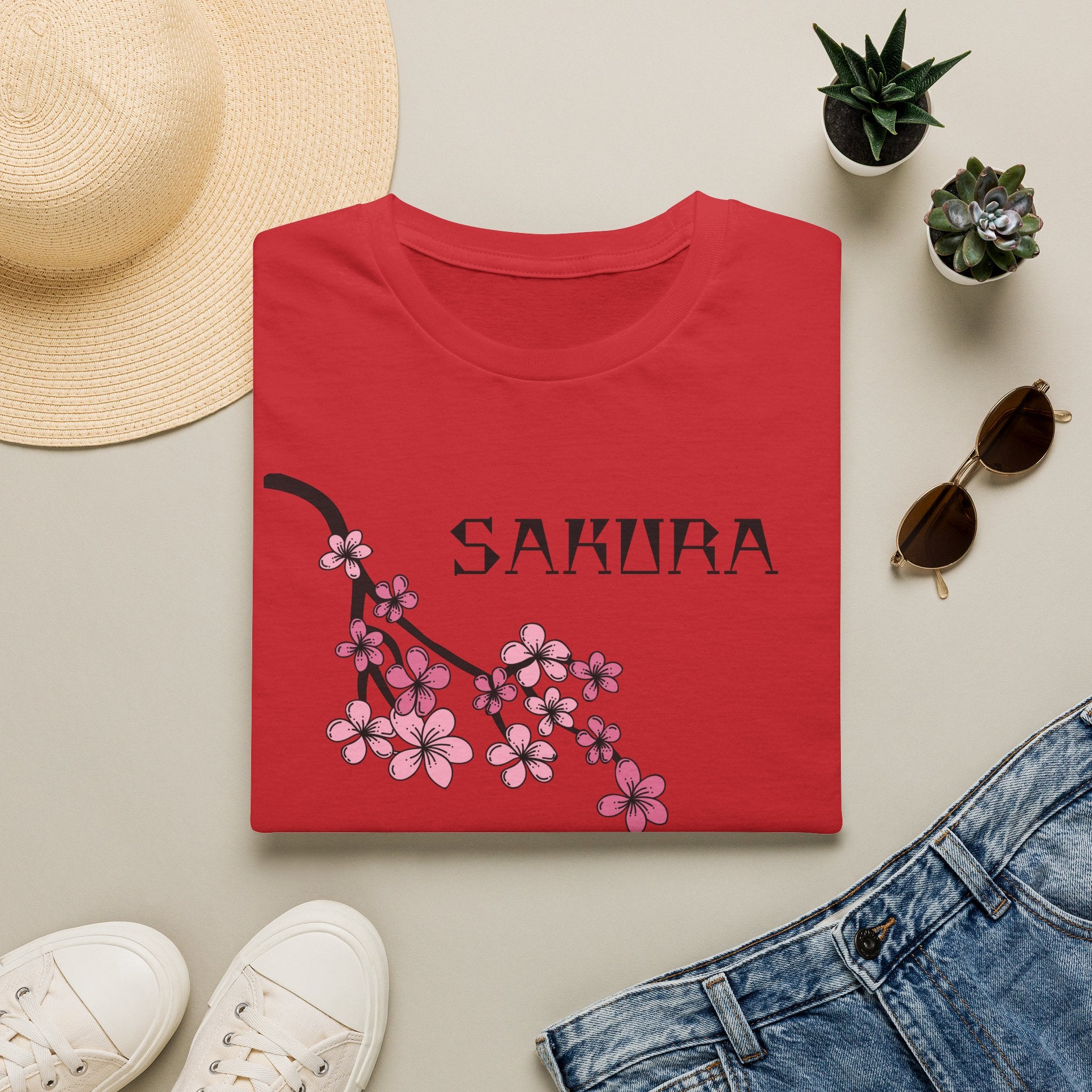 Sakura T-Shirt Japanese Art Shirt Unisex Softstyle Cherry Blossom Flower T-shirt