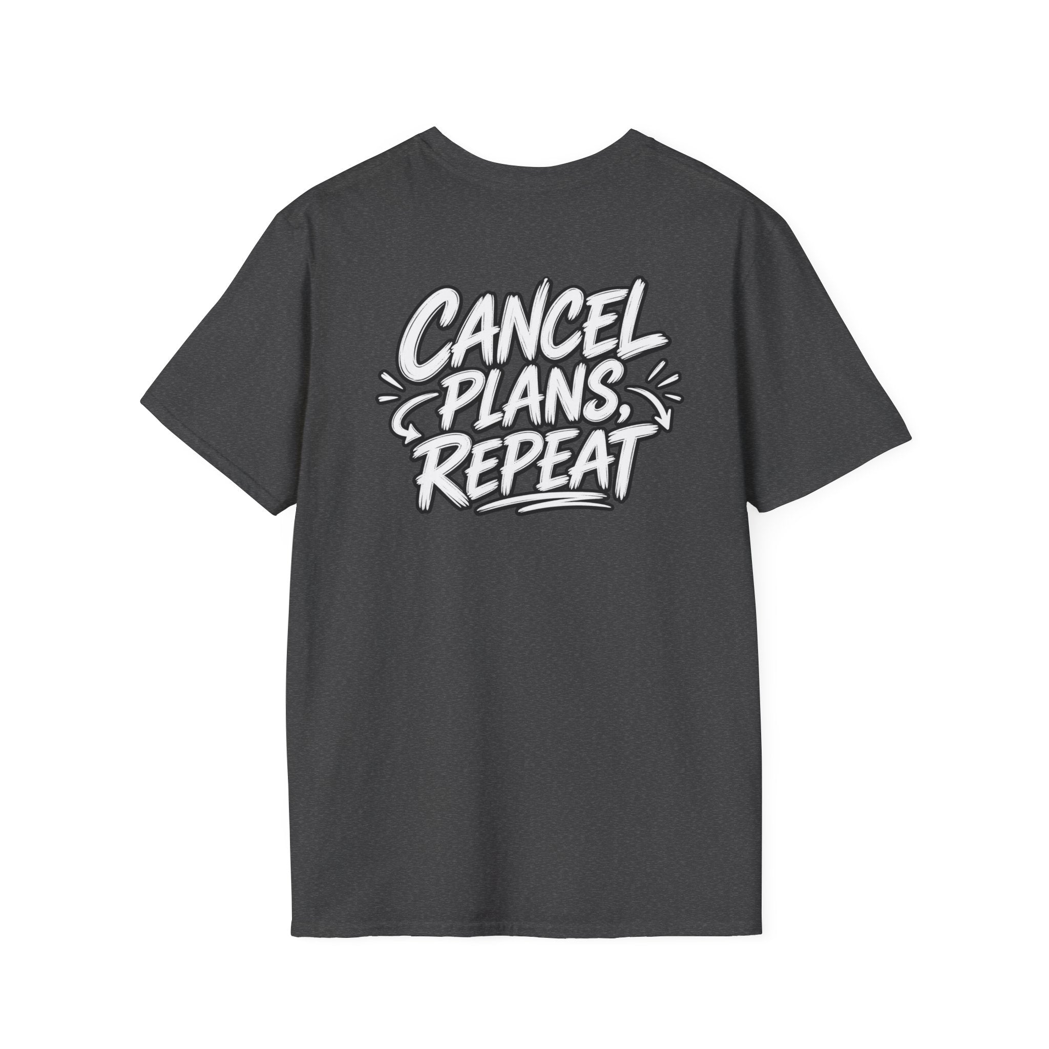 Introvert Shirt Cancel Plans Repeat Funny Dark Humor Sarcastic Graphic Tee Funny Office Tshirt