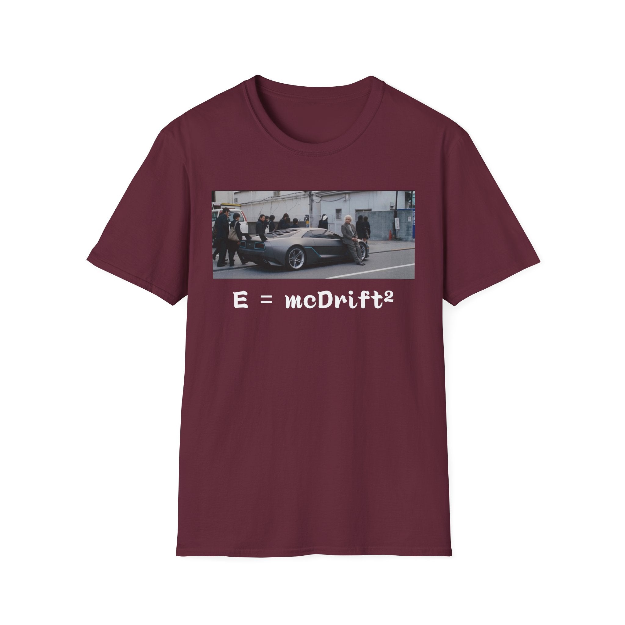 Funny Einstein Drift T-Shirt Speed Racing Car Unisex Softstyle TShirt Gift Men