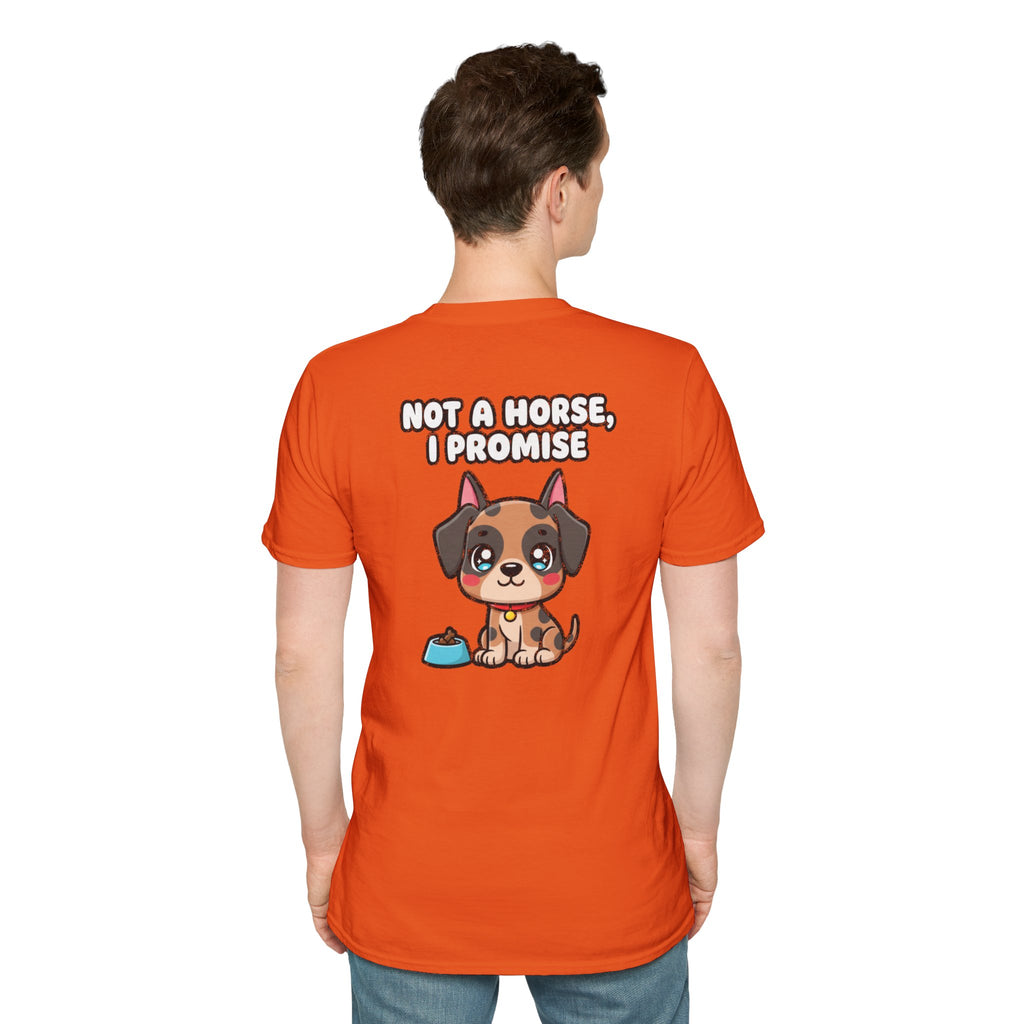 Cute Great Dane Shirt Not A Horse, I Promise Funny Dog Lover Unisex Softstyle Tee Gift