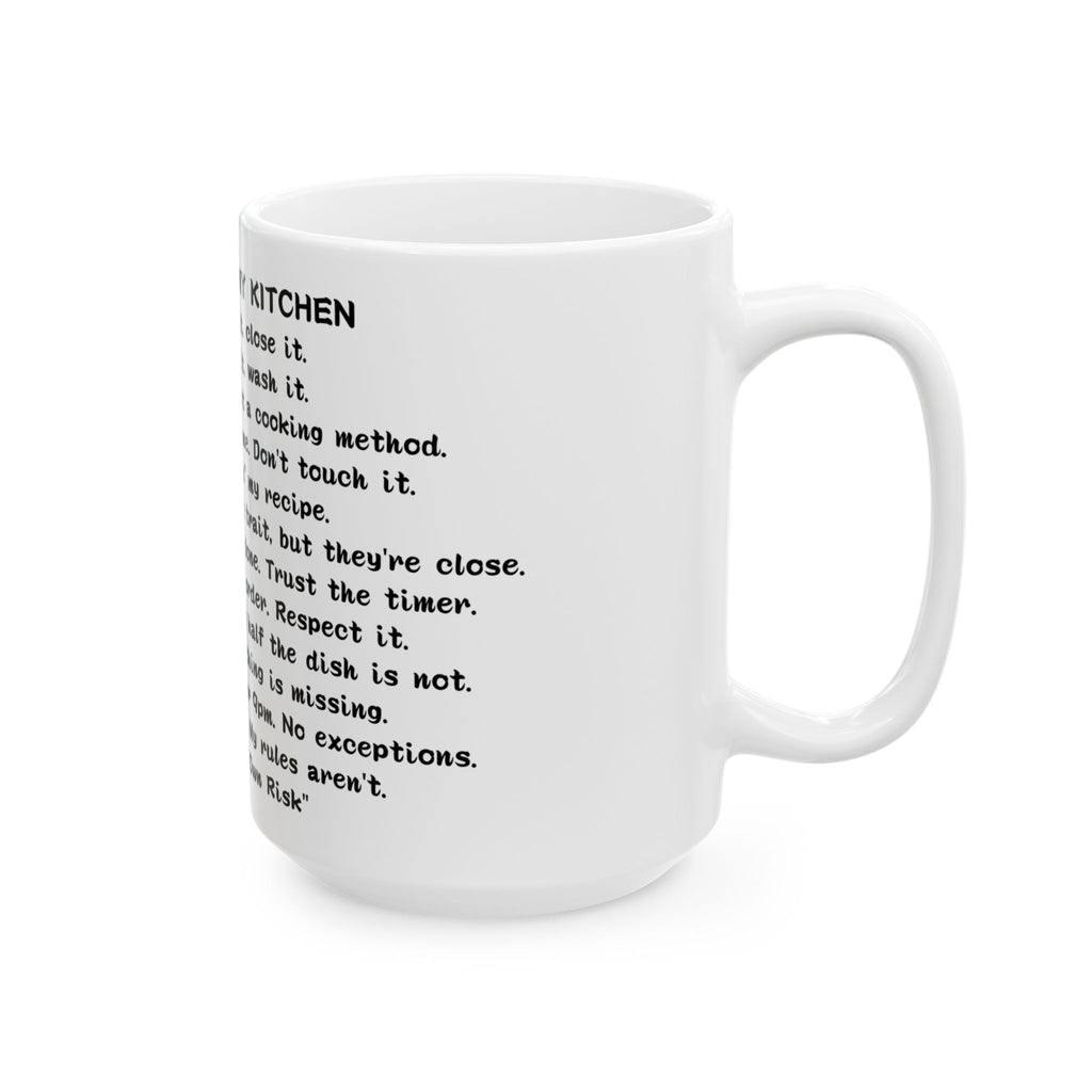 12 Rules for My Kitchen Mug — Funny Cooking Humor Coffee Cup Gift Gift for Mom Ceramic Mug 11oz 15oz