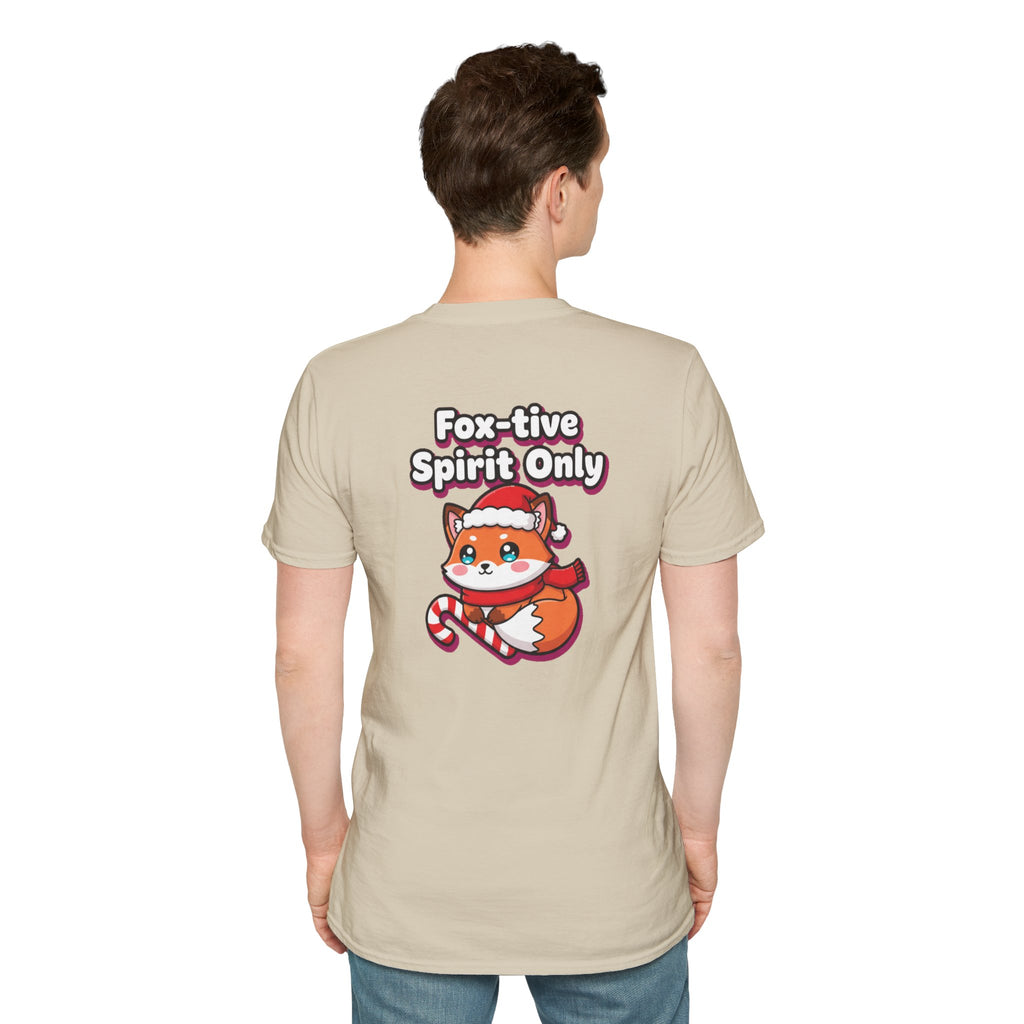 Cute Christmas Shirt Foxtive Spirit Only Funny Animal Unisex Softstyle Tee Christmas Gift