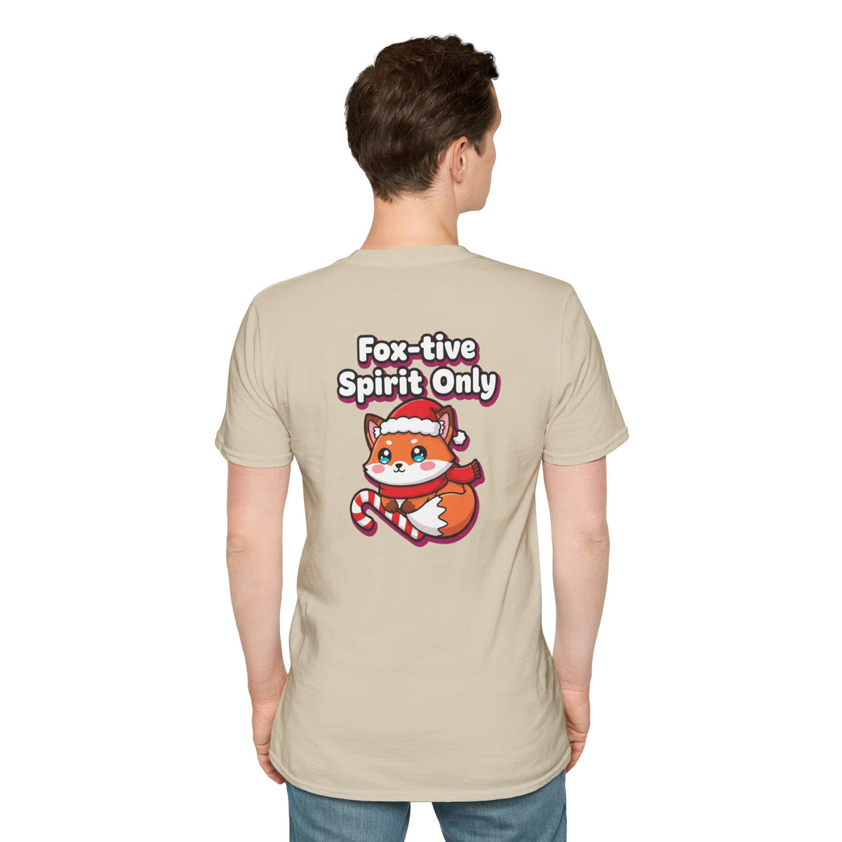 Cute Christmas Shirt Foxtive Spirit Only Funny Animal Unisex Softstyle Tee Christmas Gift