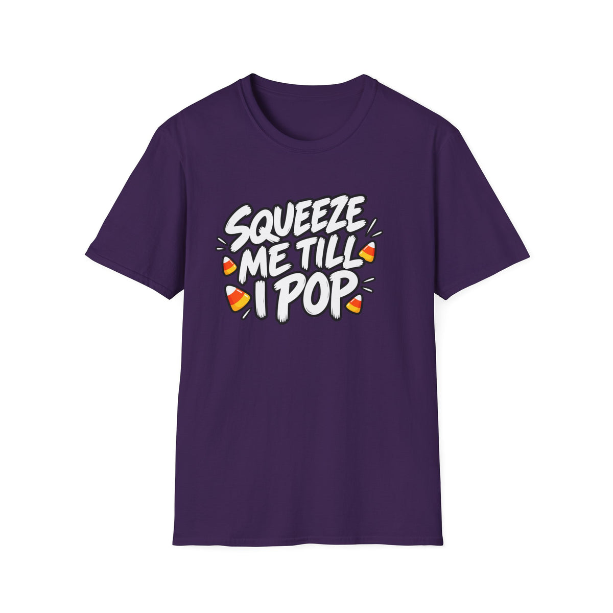 Funny Halloween Shirt Squeeze Me Till I Pop Candy Corn Novelty Tee Graphic T-Shirt