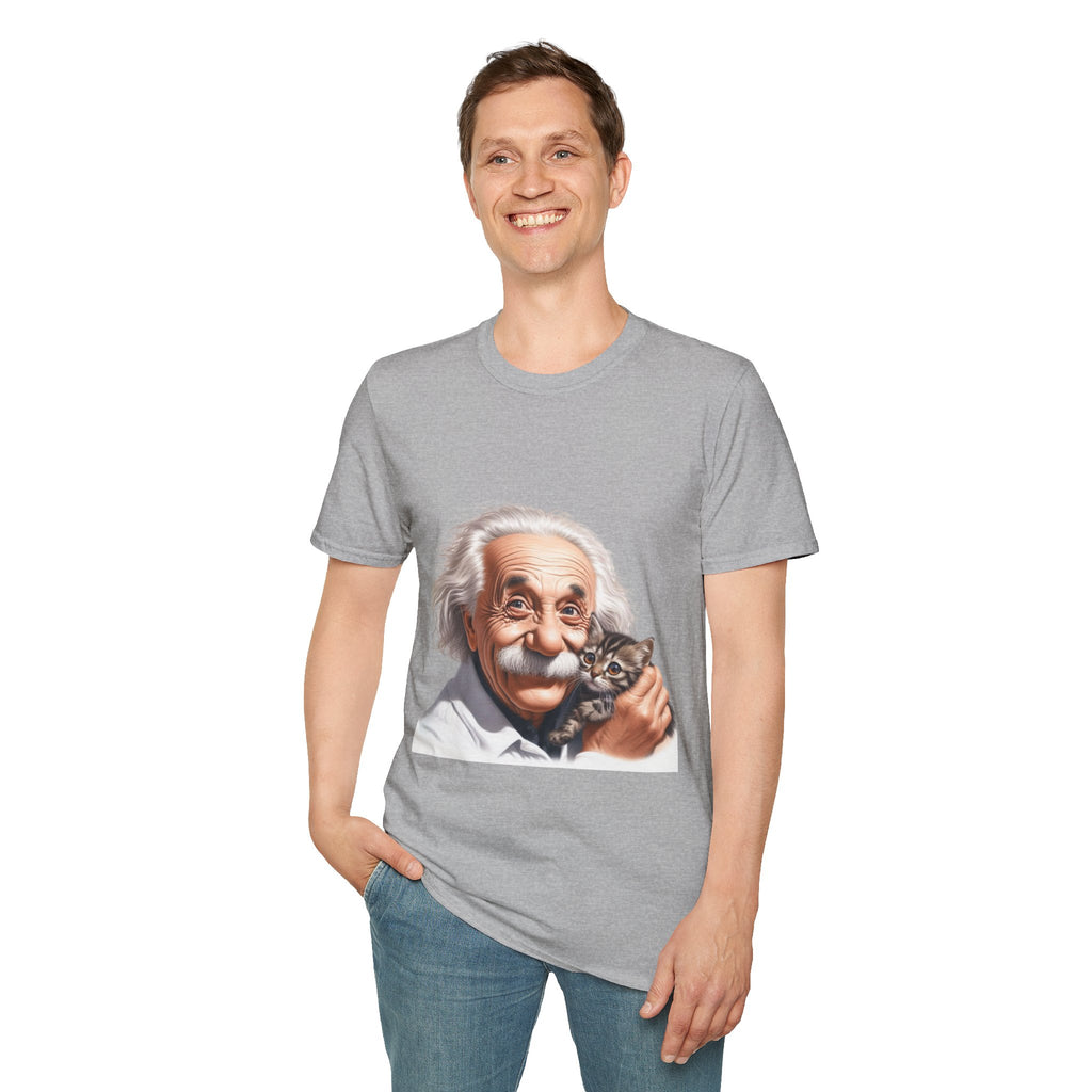 Funny Albert Einstein T-Shirt Unisex Softstyle T-Shirt Cotton Unique Gift German