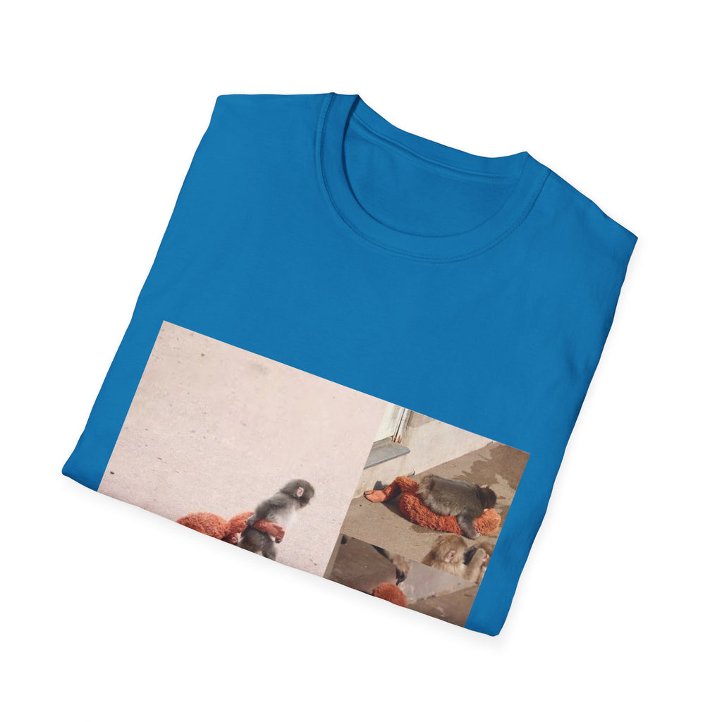 Funny Punch Monkey Viral Animal Tshirt Cute Trendy Unisex Softstyle T-Shirt Gift