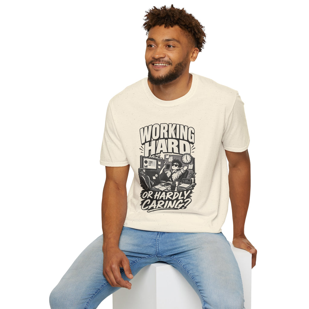 Funny Dark Humor Tshirt — Funny Office Tshirt Dark Humor Graphic Tee Unique Coworker Gift WORKING HARD Shirt