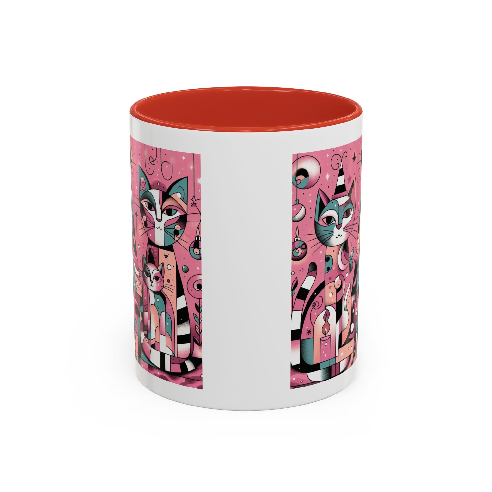 Christmas Mug Pink Cats Mug Mom Picasso Art Funny Coffee Tea Ceramic Cup Gift