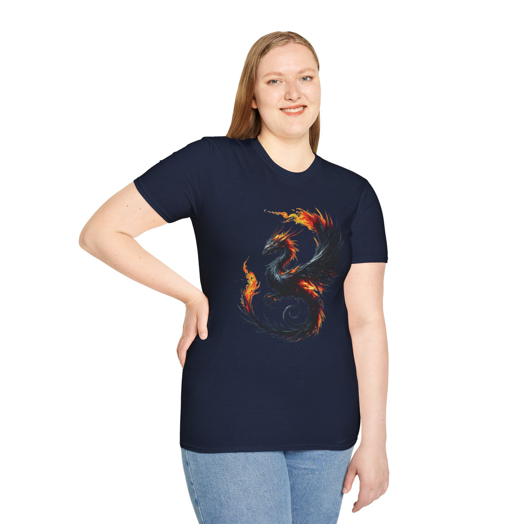 Dragon T-shirt Mens Graphic Tee Clothing Apparel Chinese Symbol Unisex Softstyle Unique Tshirt Best Gift