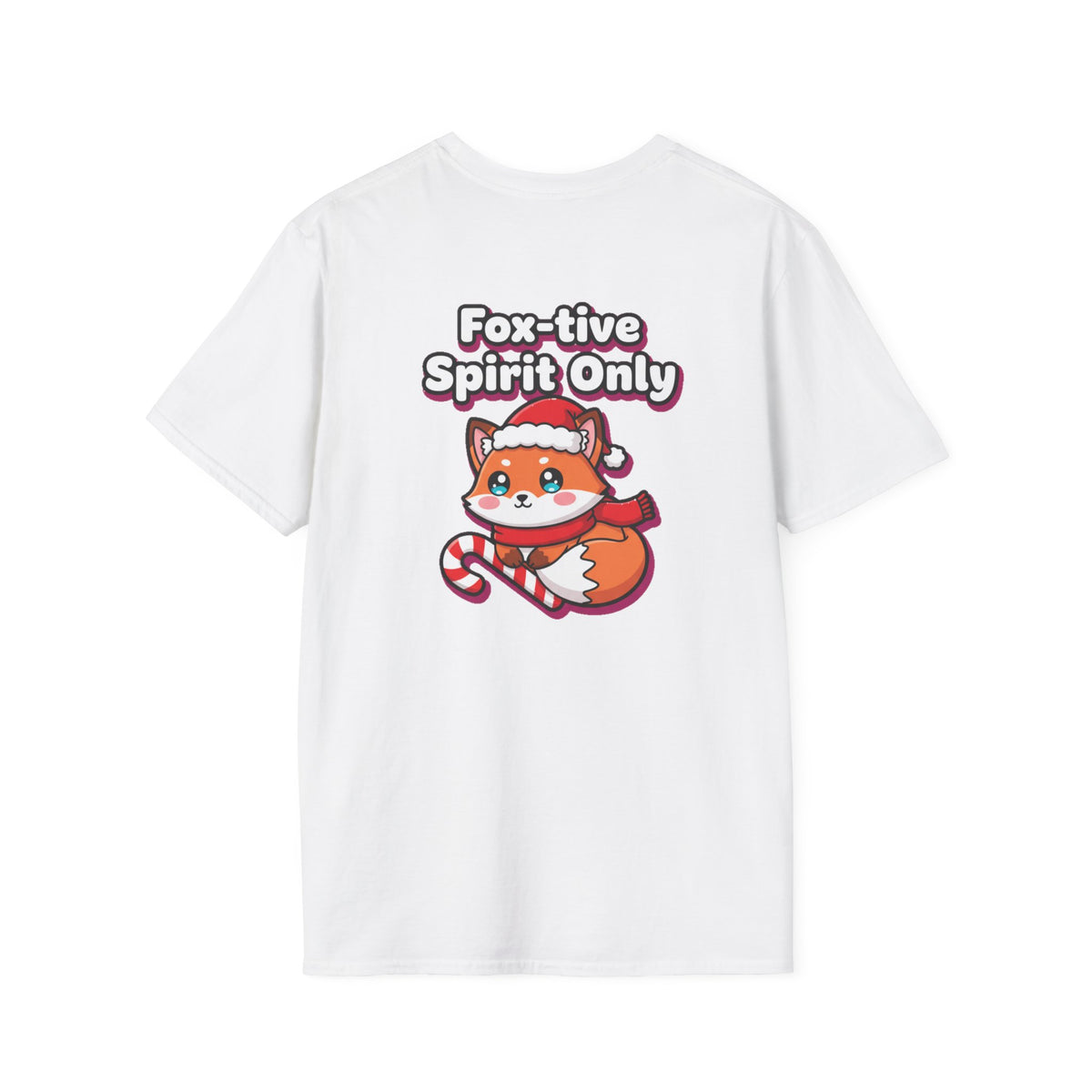 Cute Christmas Shirt Foxtive Spirit Only Funny Animal Unisex Softstyle Tee Christmas Gift