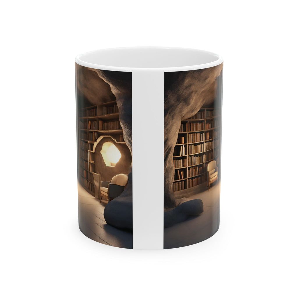 3D Bookshelf Mug Creative Space Design Mugs Ceramic Coffee Mug for Library Wall