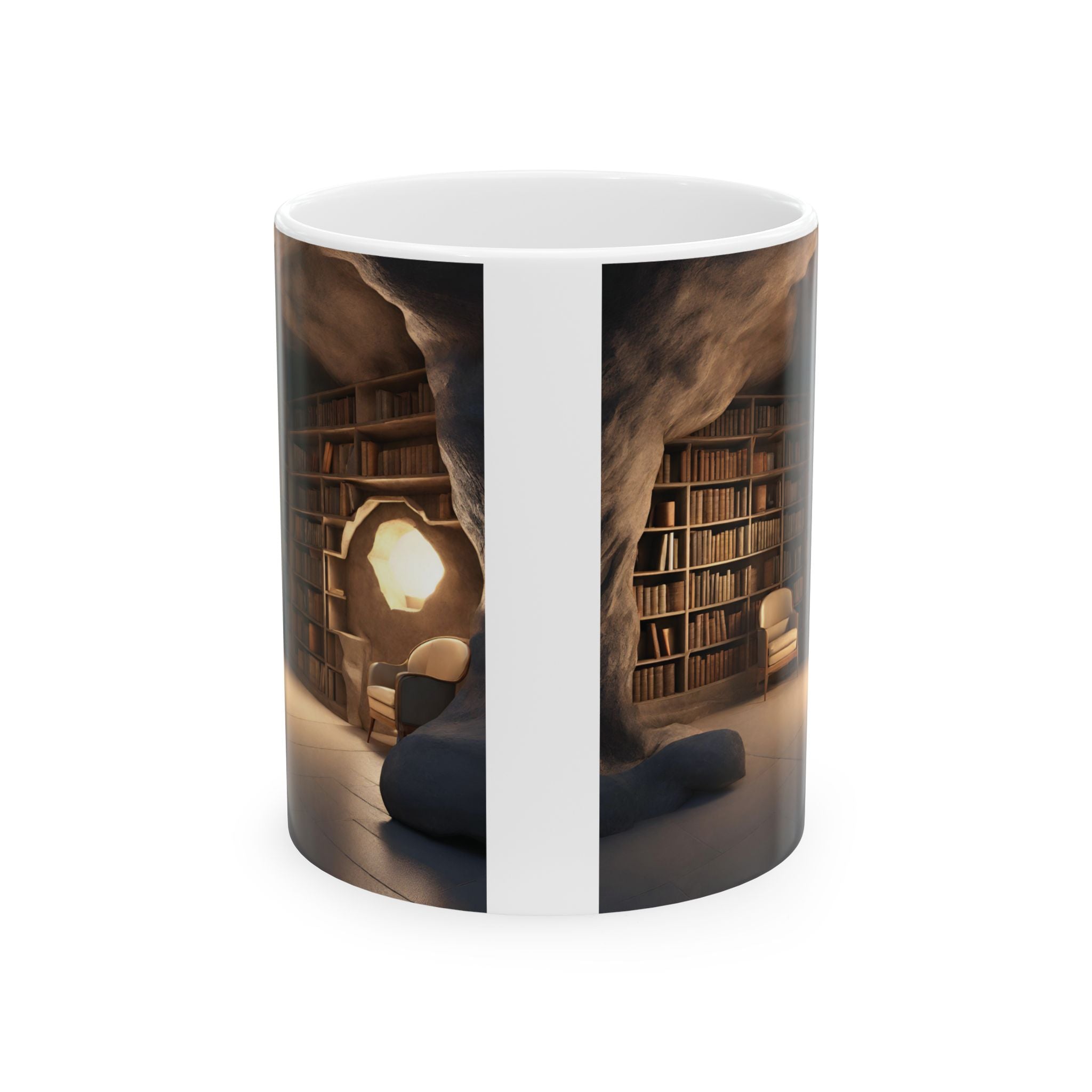 3D Bookshelf Mug Creative Space Design Mugs Ceramic Coffee Mug for Library Wall
