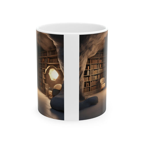 3D Bookshelf Mug Creative Space Design Mugs Ceramic Coffee Mug for Library Wall