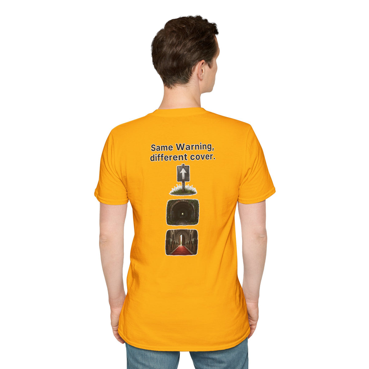 Funny Marriage T-Shirt Same Warning Different Cover Dead End Road Wedding Humor Shirt Groom Bachelor Party Tee