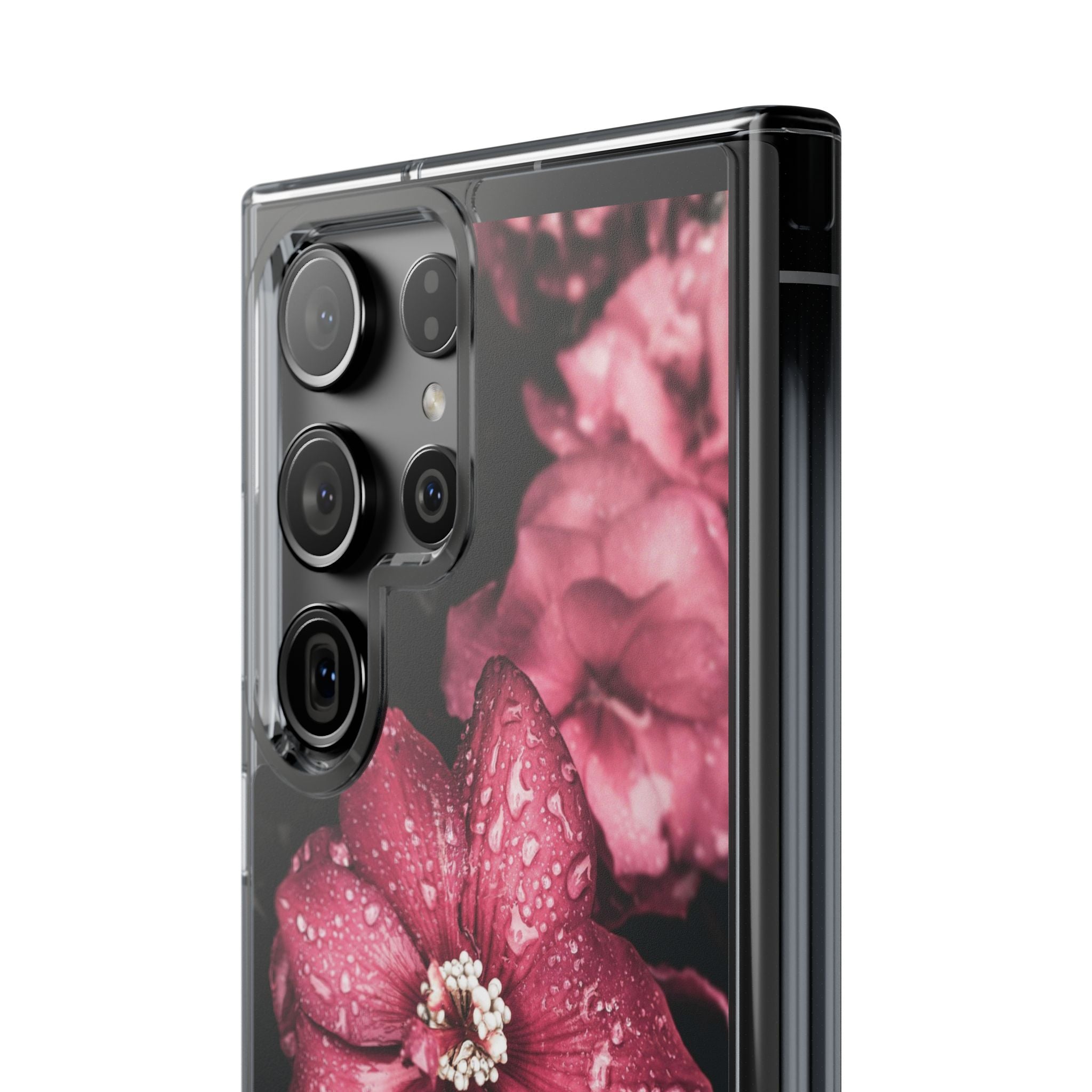 Pink Flowers Clear Cases iPhone Case Samsung Phone Case Unique Gift Cute Phone Cover Unique iPhone 17 Pro Max Phone Case