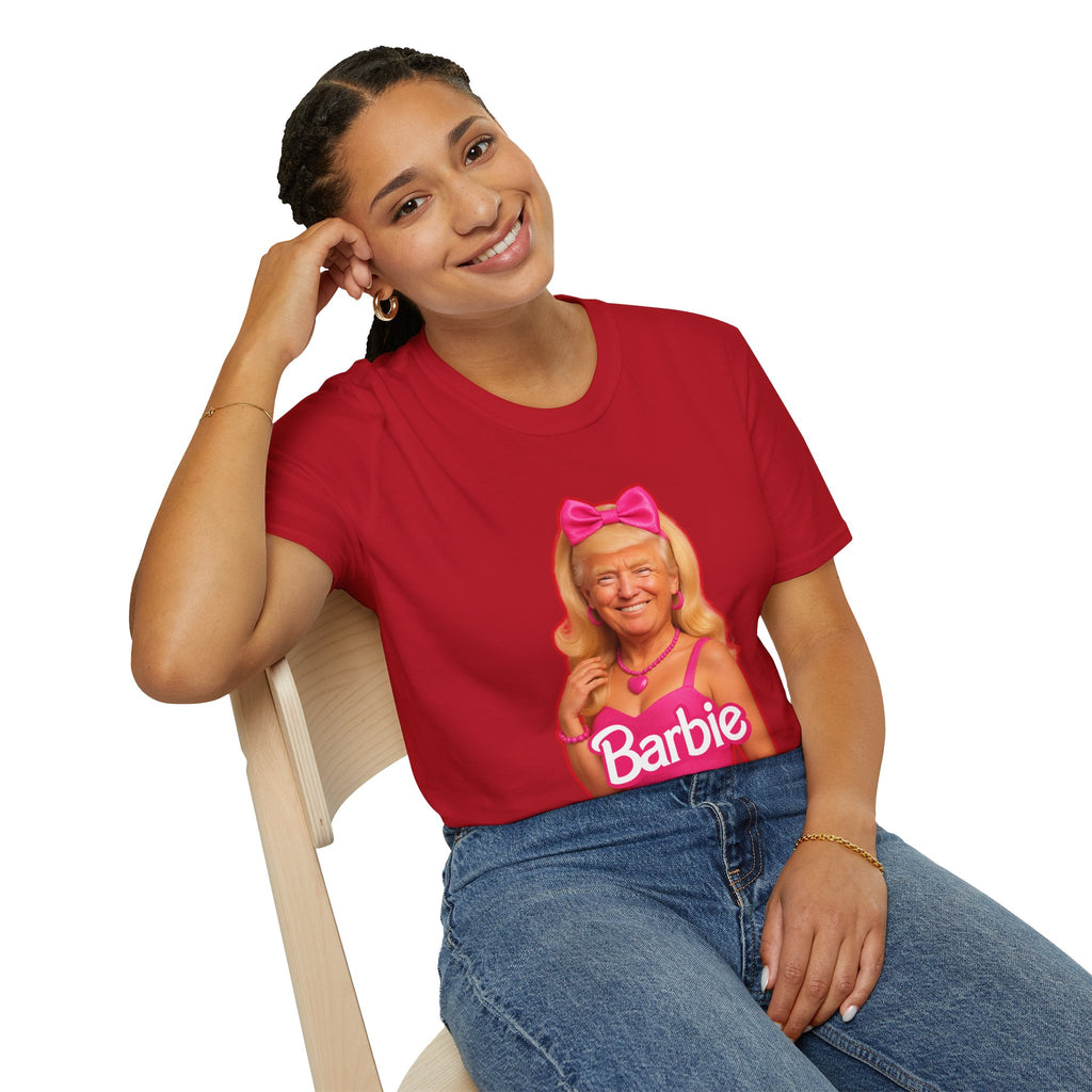Funny Unique Donald Trump Barbie Unisex T-Shirt Best Gag Gift Cotton Print Soft