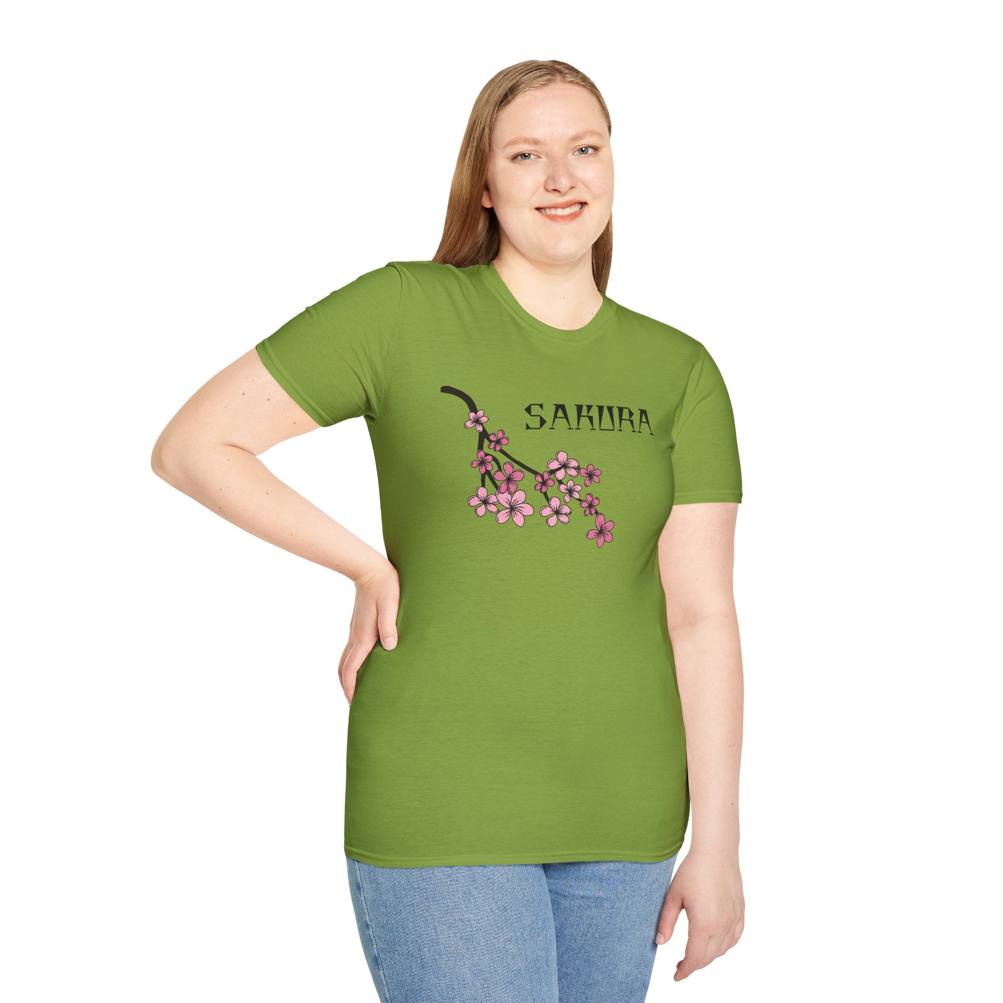 Sakura T-Shirt Japanese Art Shirt Unisex Softstyle Cherry Blossom Flower T-shirt