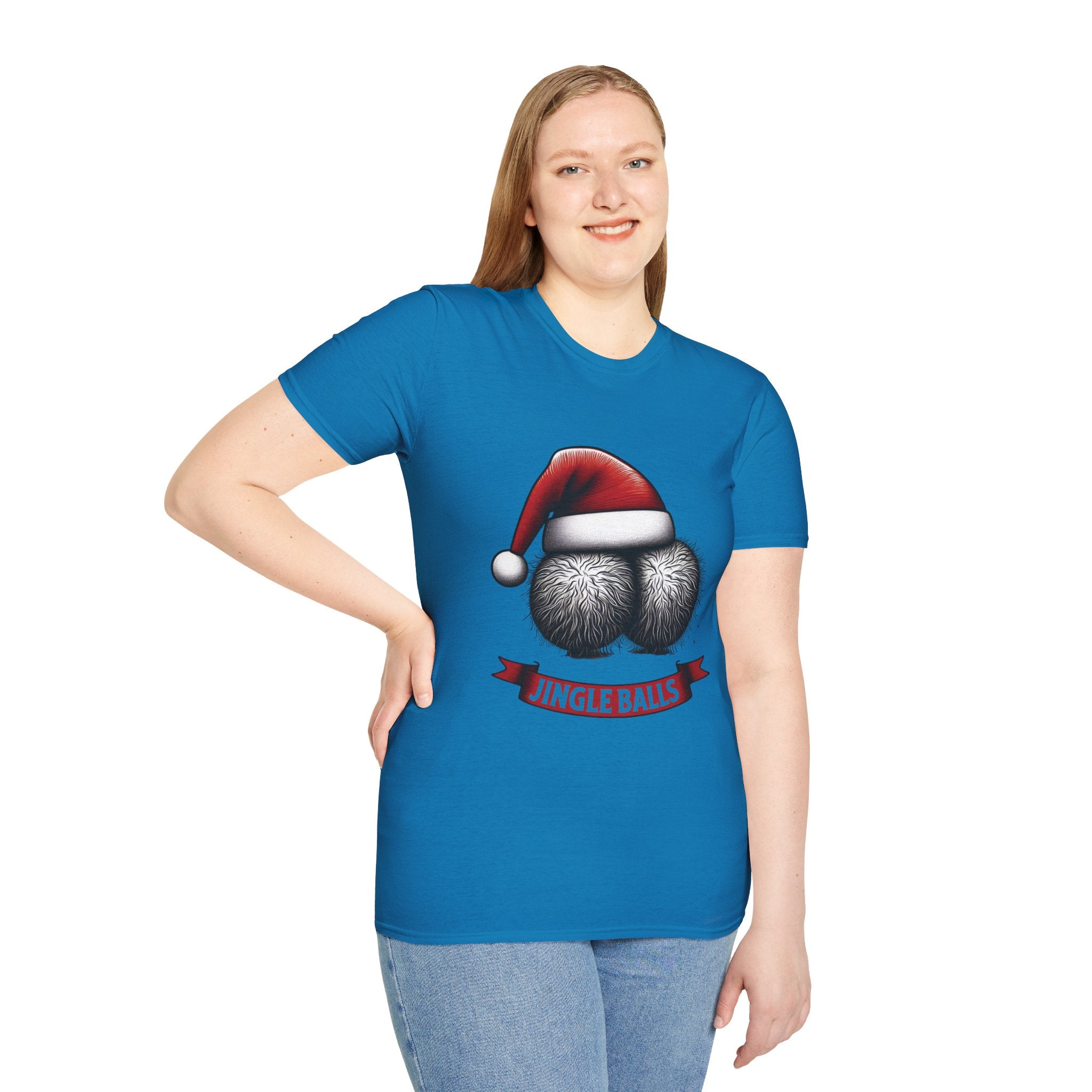 Tshirt Jingle Balls Funny Christmas T-Shirt Xmas Gift Tops Unisex Softstyle 2027