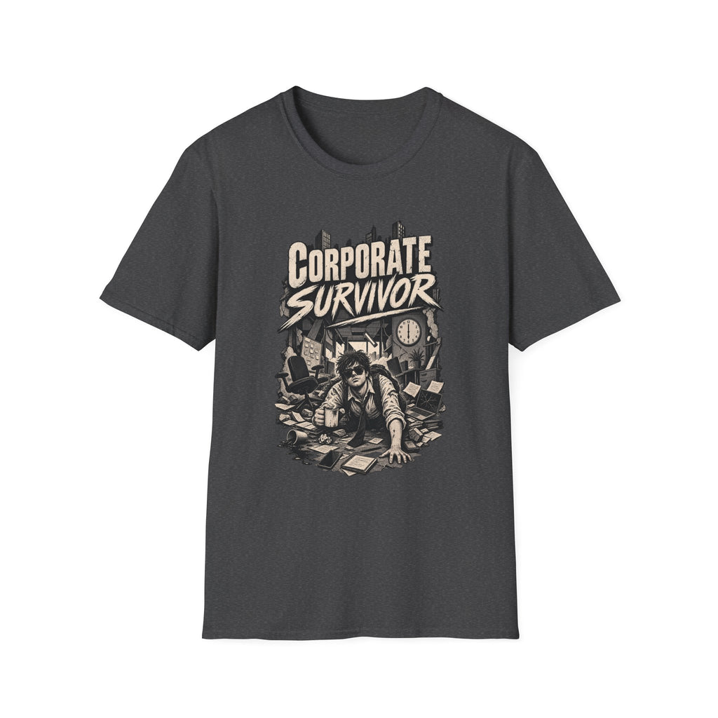 Funny Dark Humor Tshirt — Funny Office Tshirt Dark Humor Graphic Tee Unique Coworker Gift CORPORATE SURVIVOR Shirt