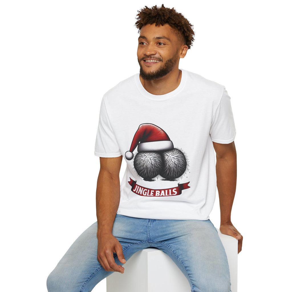 Tshirt Jingle Balls Funny Christmas T-Shirt Xmas Gift Tops Unisex Softstyle 2027
