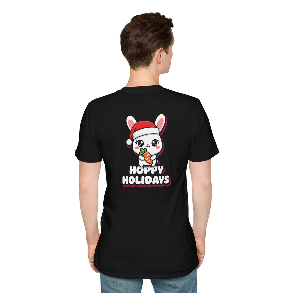 Cute Christmas Shirt Hoppy Holidays Funny Animal Unisex Softstyle Tee Christmas Gift