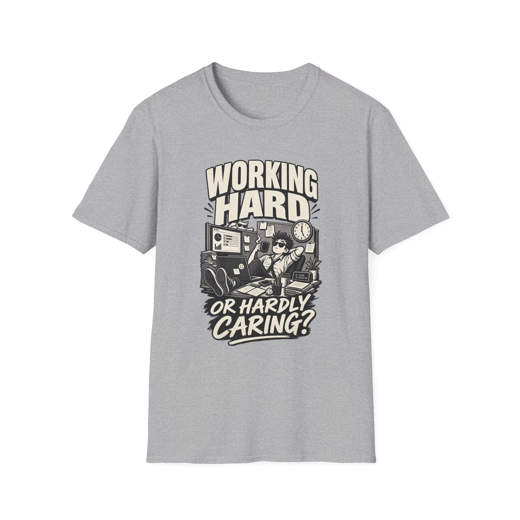 Funny Dark Humor Tshirt — Funny Office Tshirt Dark Humor Graphic Tee Unique Coworker Gift WORKING HARD Shirt