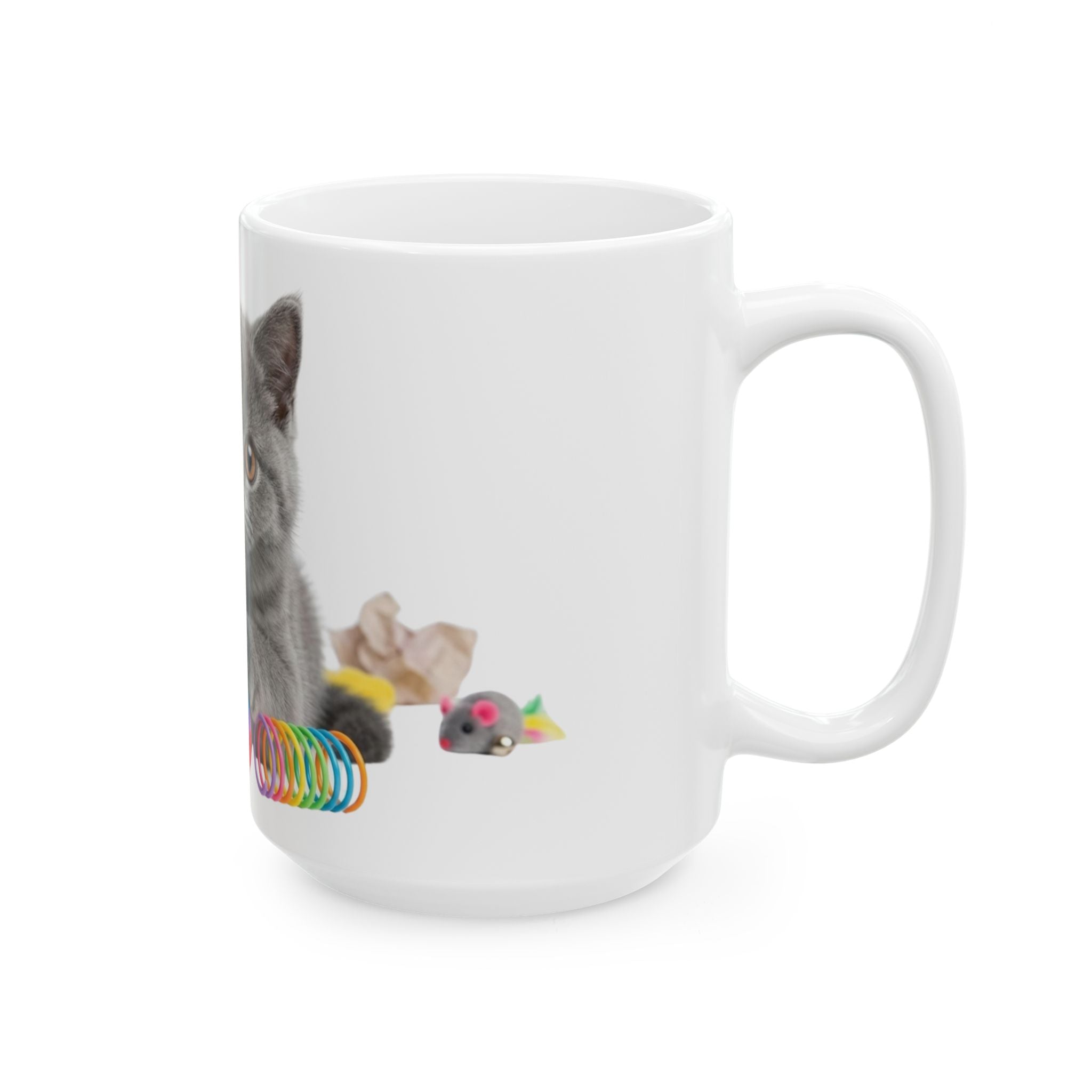 Funny British Shorthair Cat Mug Cute Detective Cat Coffee Cup Lover Gift Ceramic Mug 11oz 15oz Gift for Mom