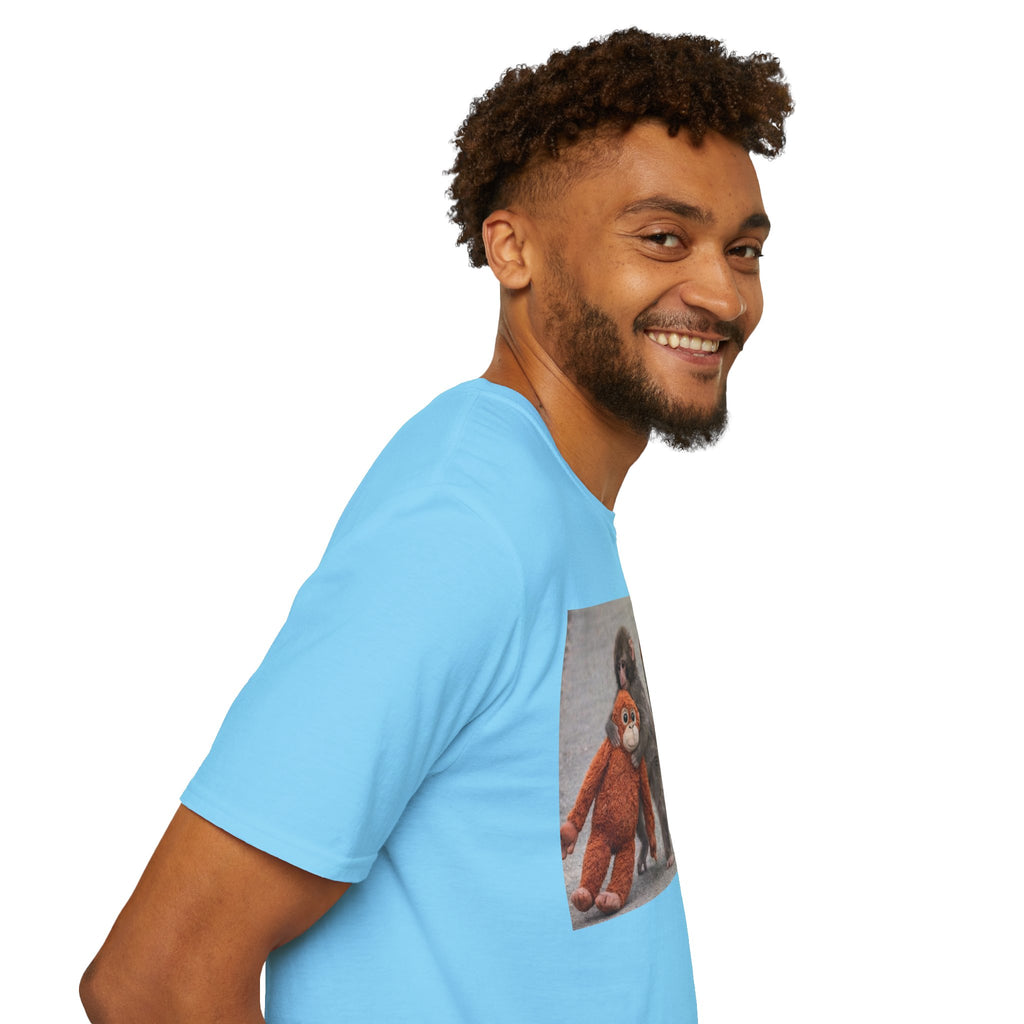 Funny Punch Monkey Viral Animal Tshirt Cute Trendy Unisex Softstyle T-Shirt Gift