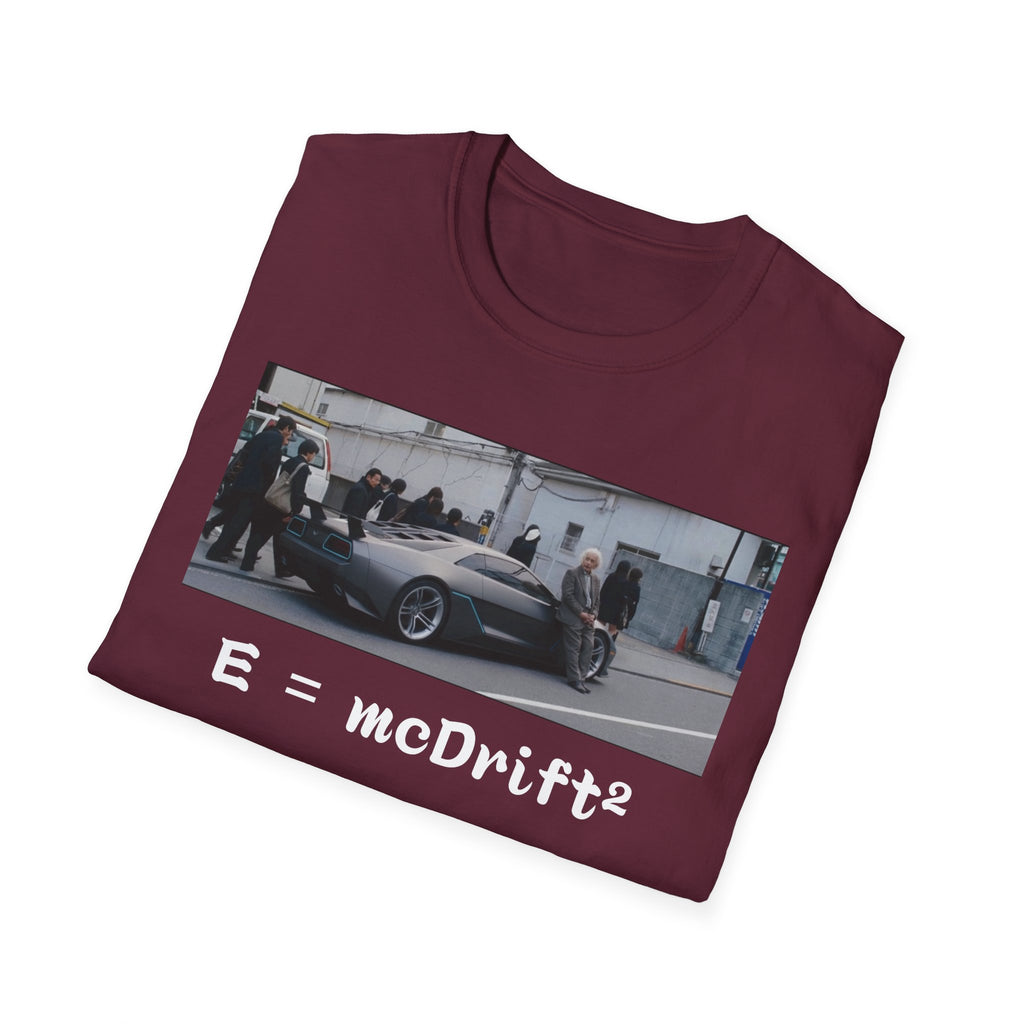 Funny Einstein Drift T-Shirt Speed Racing Car Unisex Softstyle TShirt Gift Men