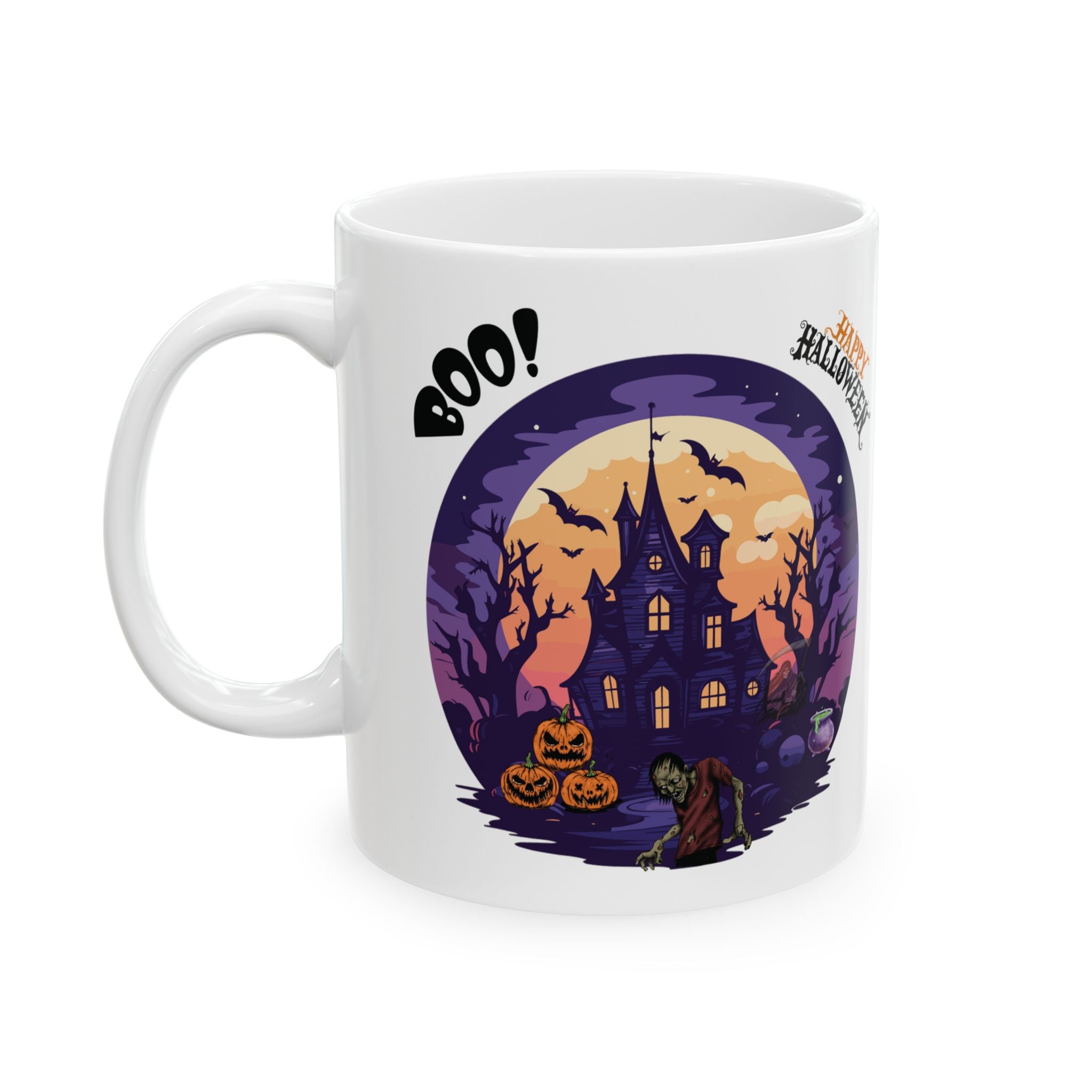 Happy Halloween Pumpkin Spooky Coffee Mug Boo Funny Best Gift For Friends 11oz