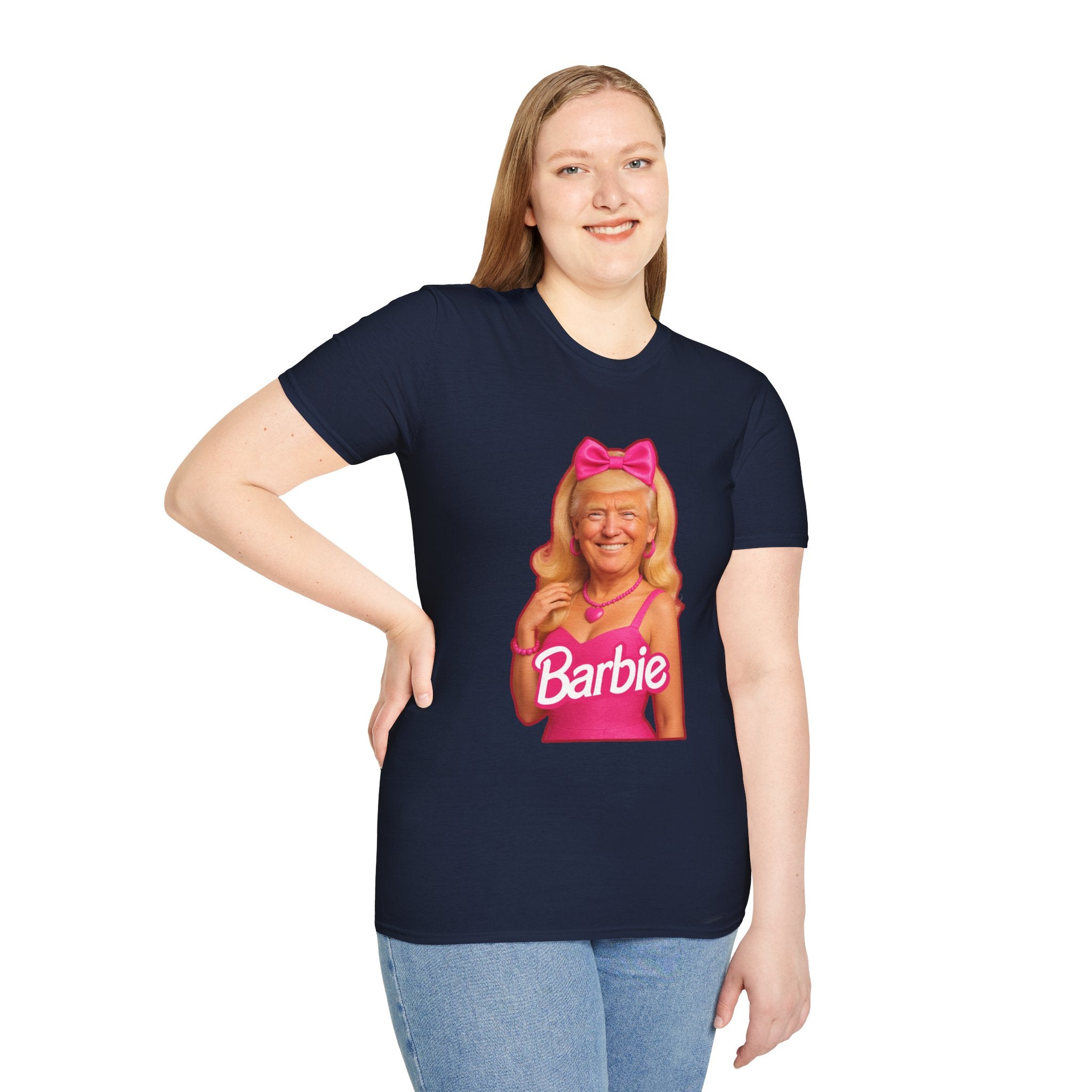 Funny Unique Donald Trump Barbie Unisex T-Shirt Best Gag Gift Cotton Print Soft